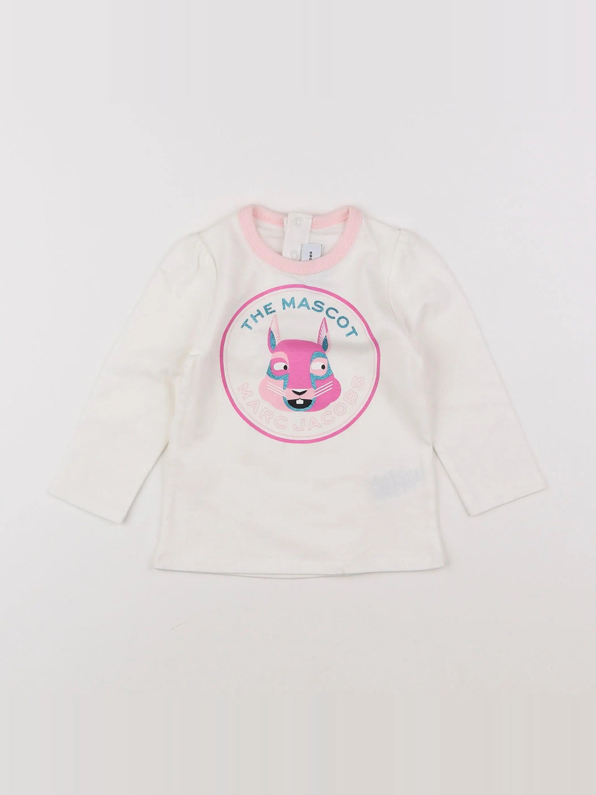 Little marc jacobs - tee-shirt blanc, rose - 12 mois