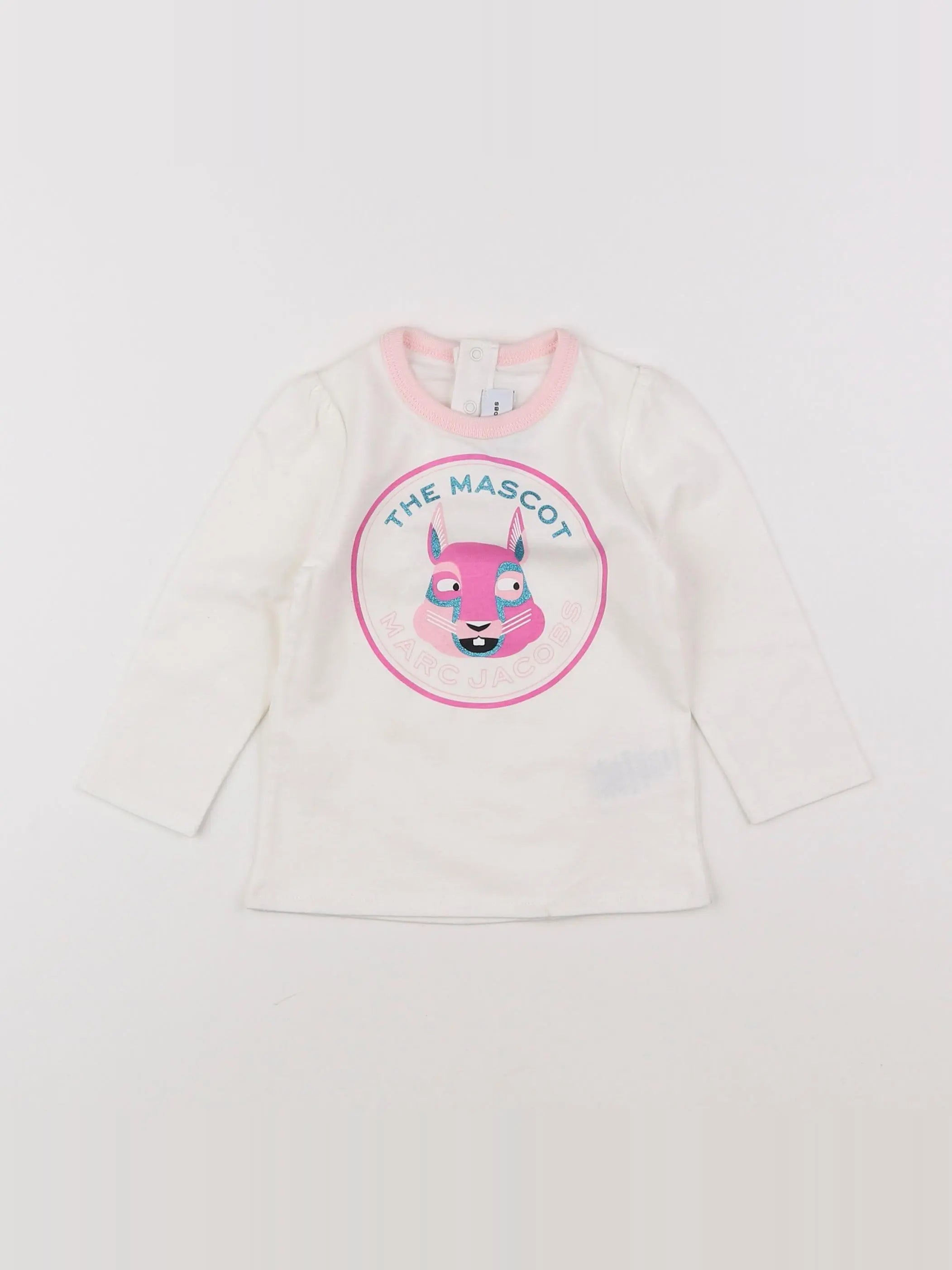 Little marc jacobs - tee-shirt blanc, rose - 12 mois