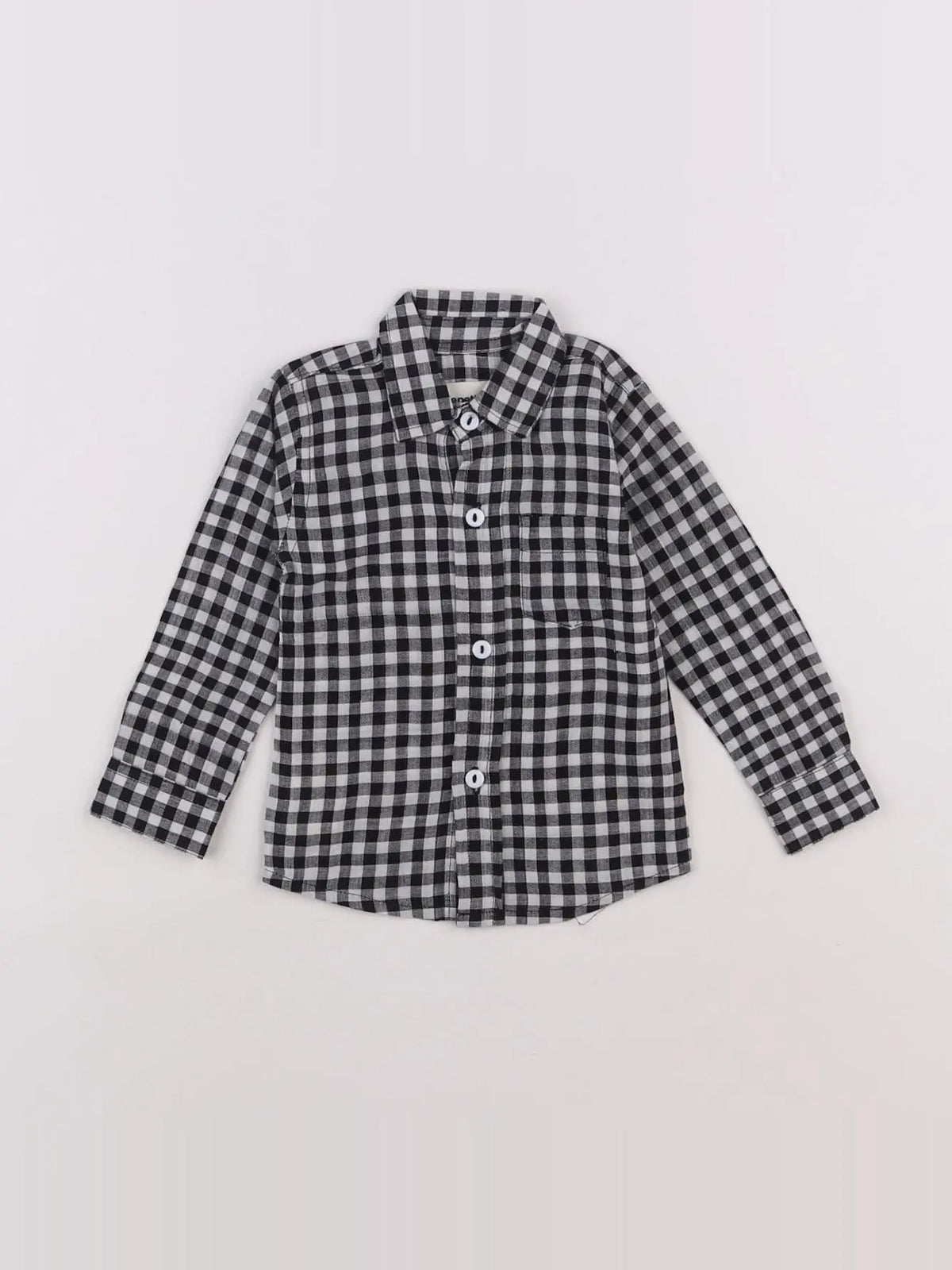 Lucas du Tertre - chemise noir - 6/9 mois