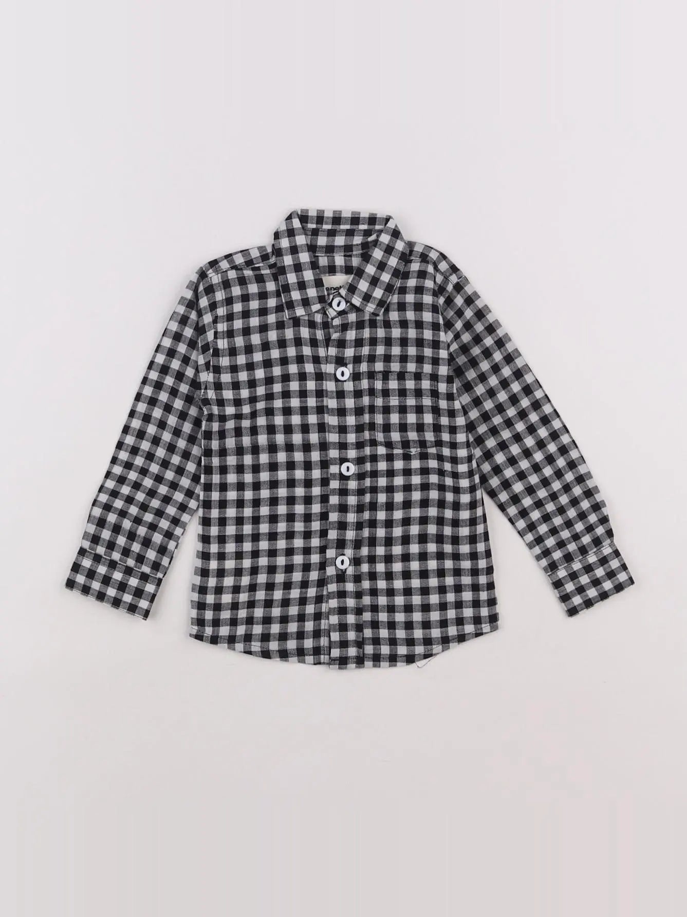 Lucas du Tertre - chemise noir - 6/9 mois