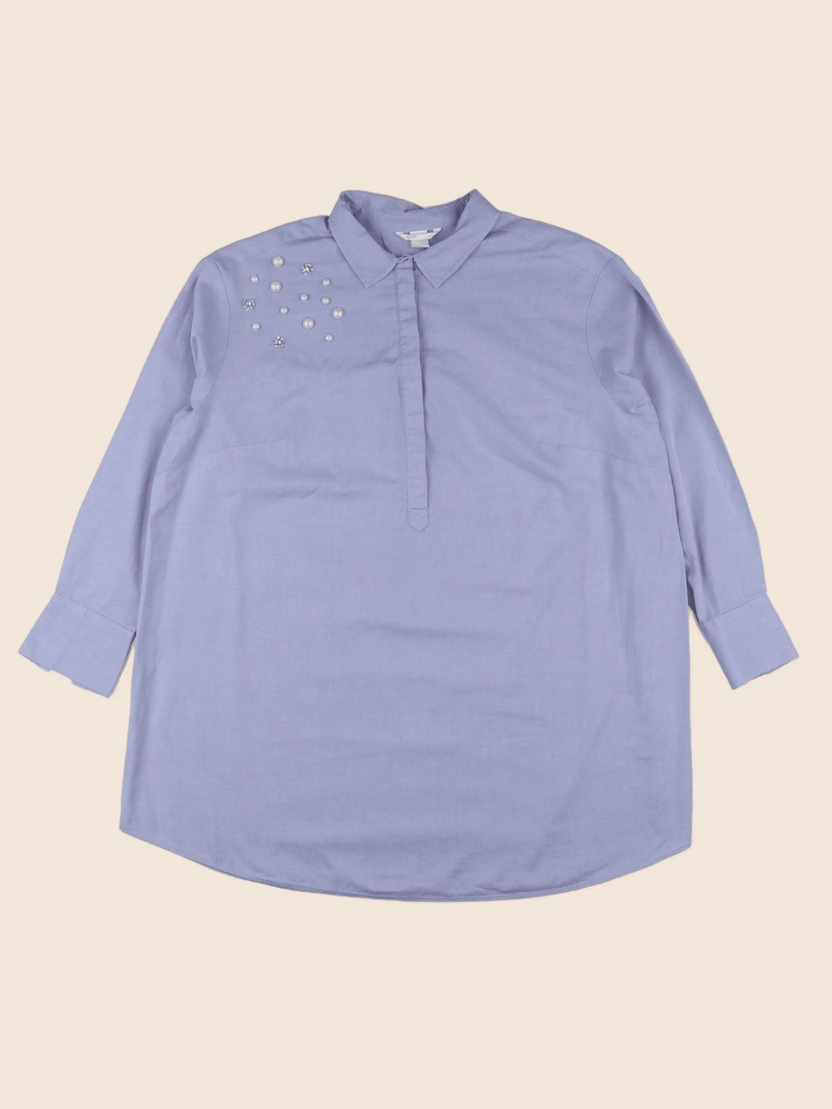 H&M - chemise grossesse bleu - 46/48