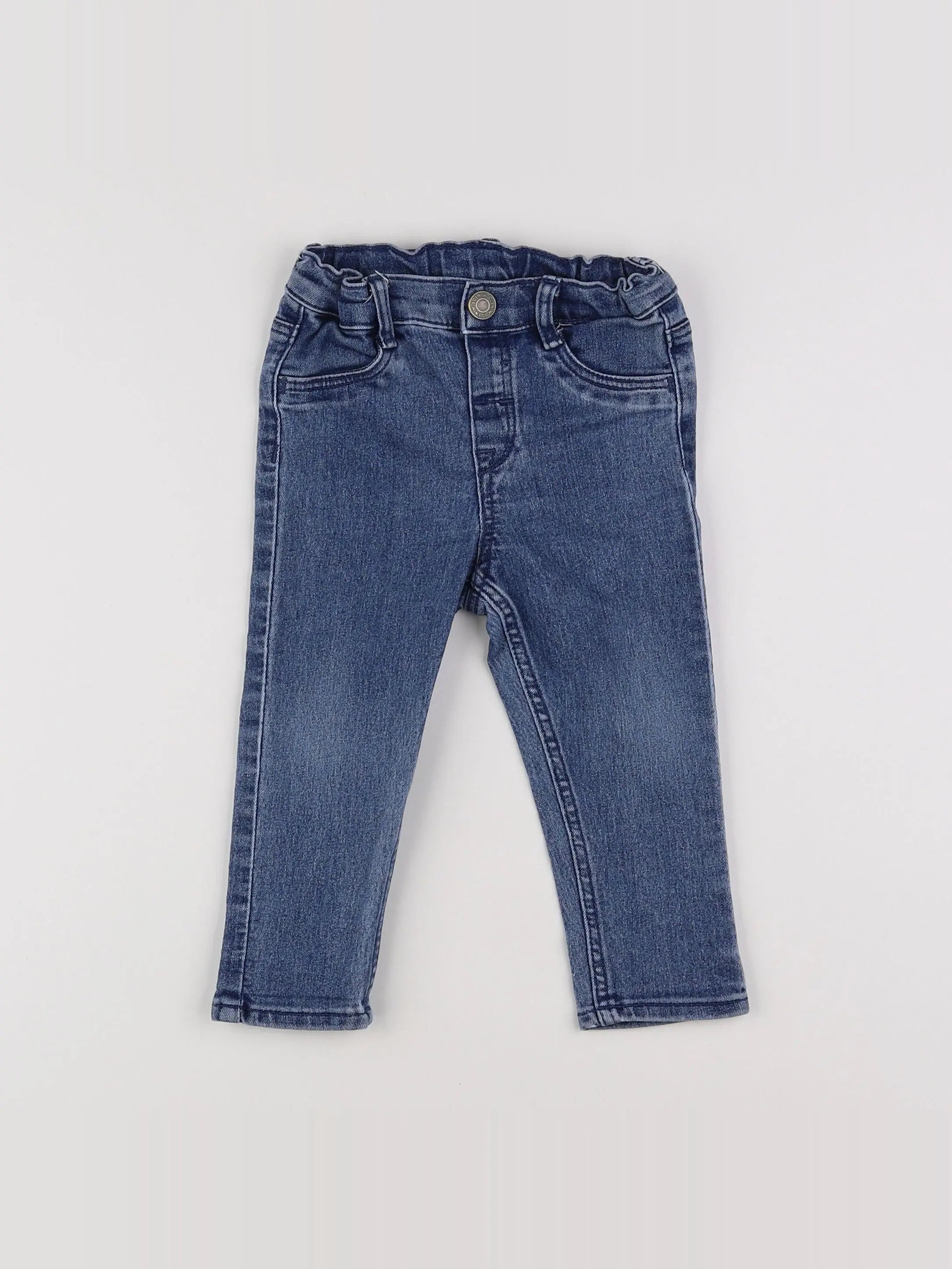 H&M - jean bleu - 9/12 mois