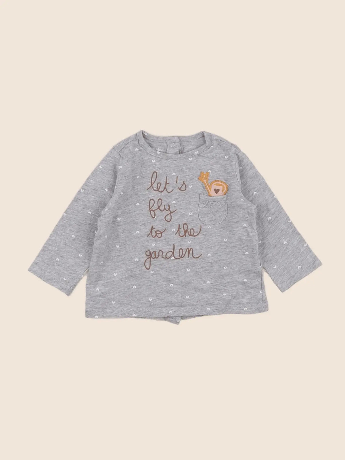 Vertbaudet - tee-shirt gris - 9 mois