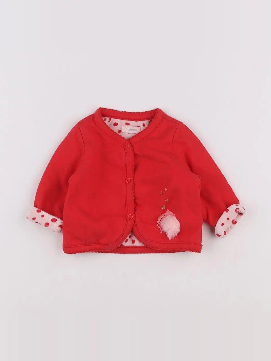 Catimini - sweat réversible rouge - 3 mois