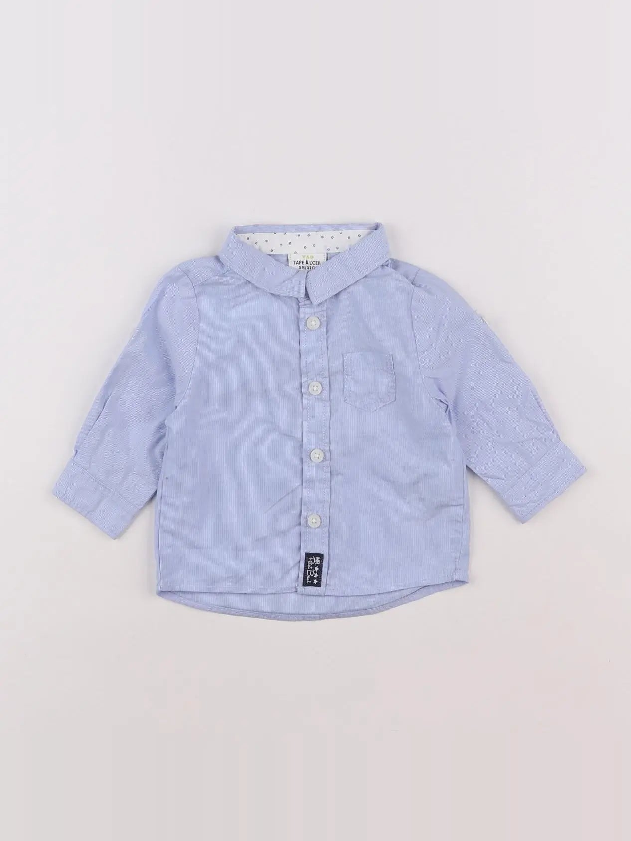Tape à l'oeil - chemise bleu - 3 mois