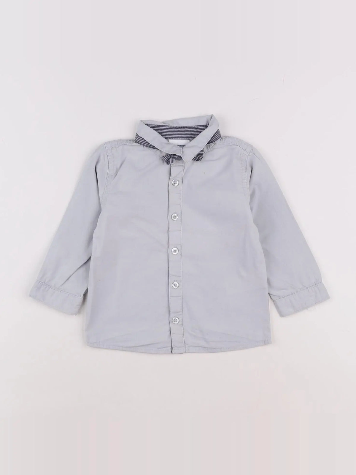 Vertbaudet - chemise gris - 18 mois