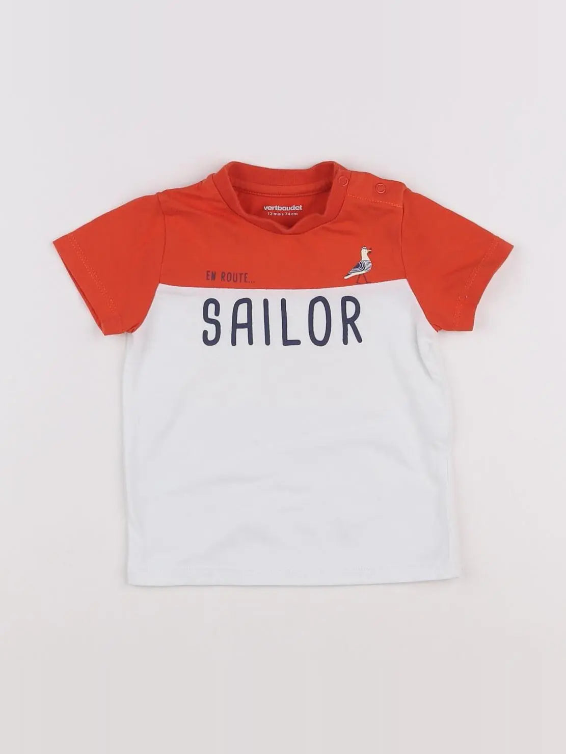 Vertbaudet - tee-shirt multicolore - 12 mois