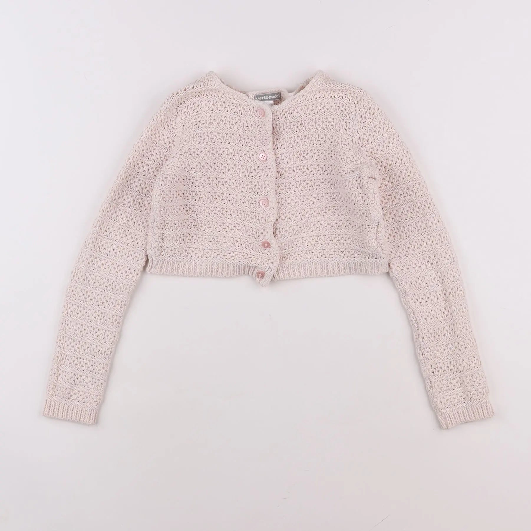 Vertbaudet - gilet rose - 8 ans