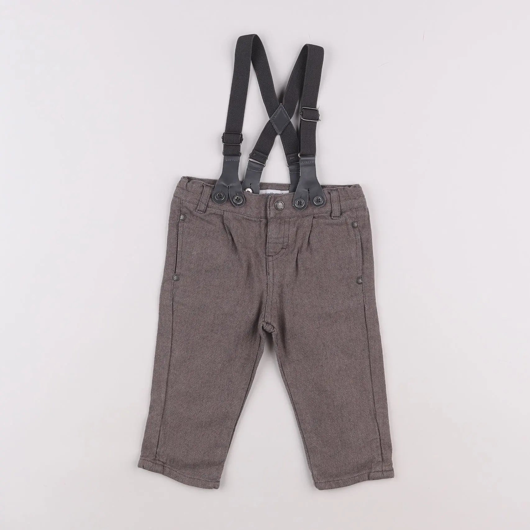 Vertbaudet - pantalon gris - 9 mois
