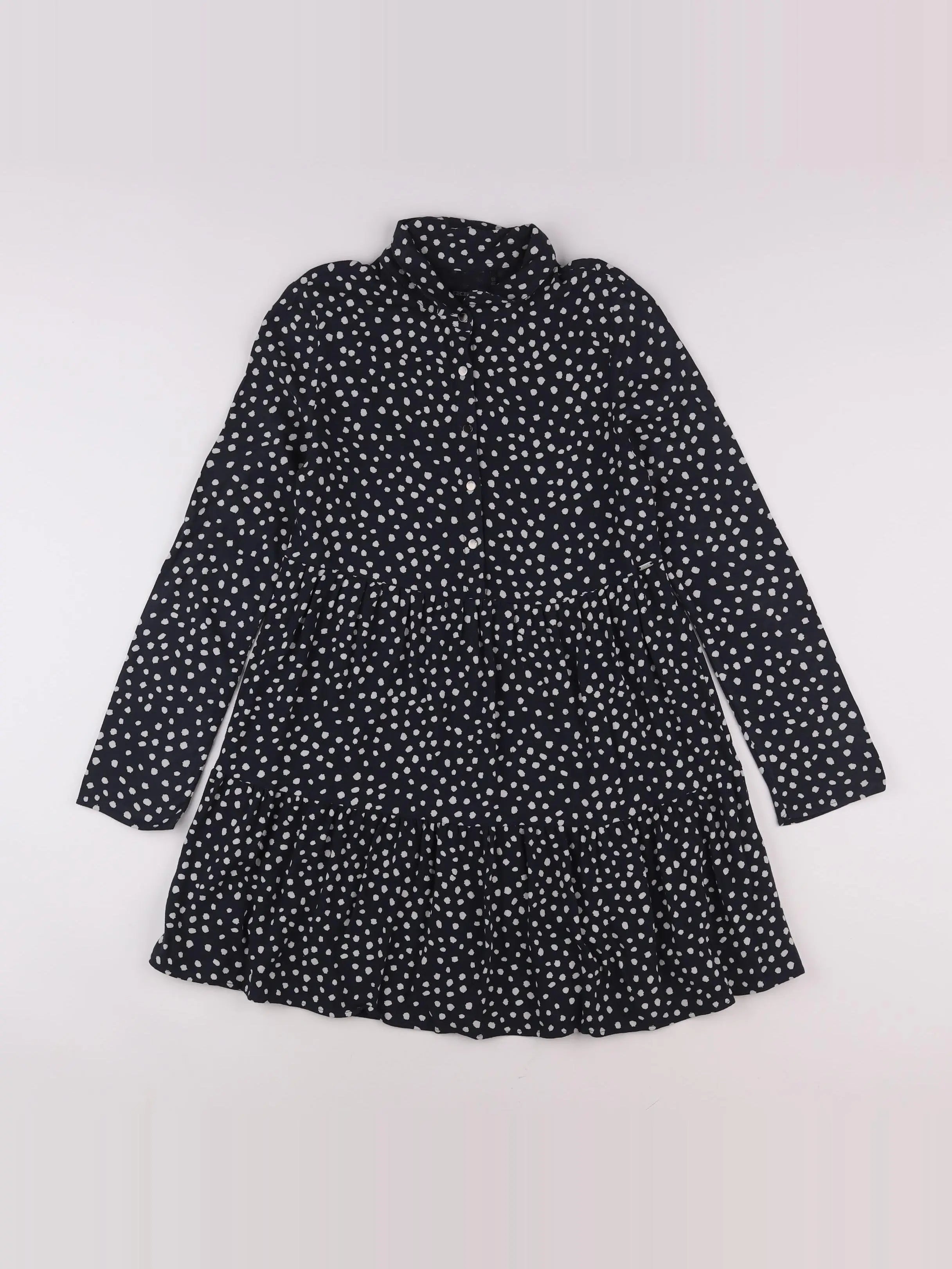 IKKS - robe blanc, noir - 12 ans