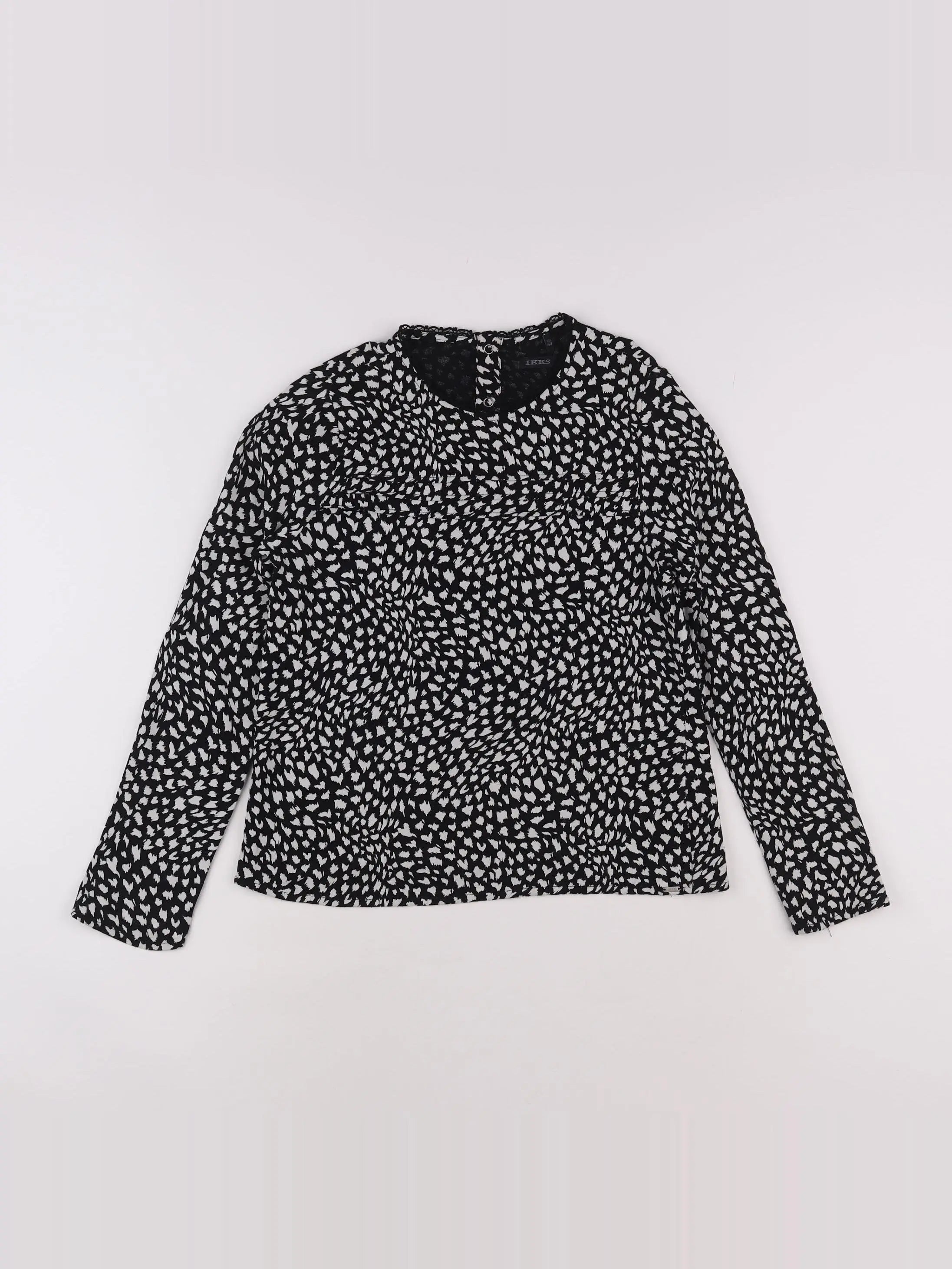 IKKS - blouse blanc, noir - 10 ans