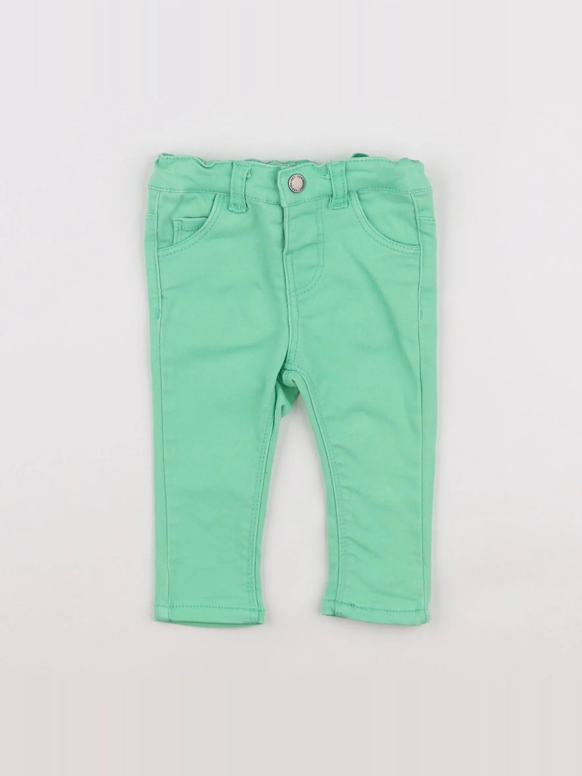 Vertbaudet - pantalon vert - 6 mois