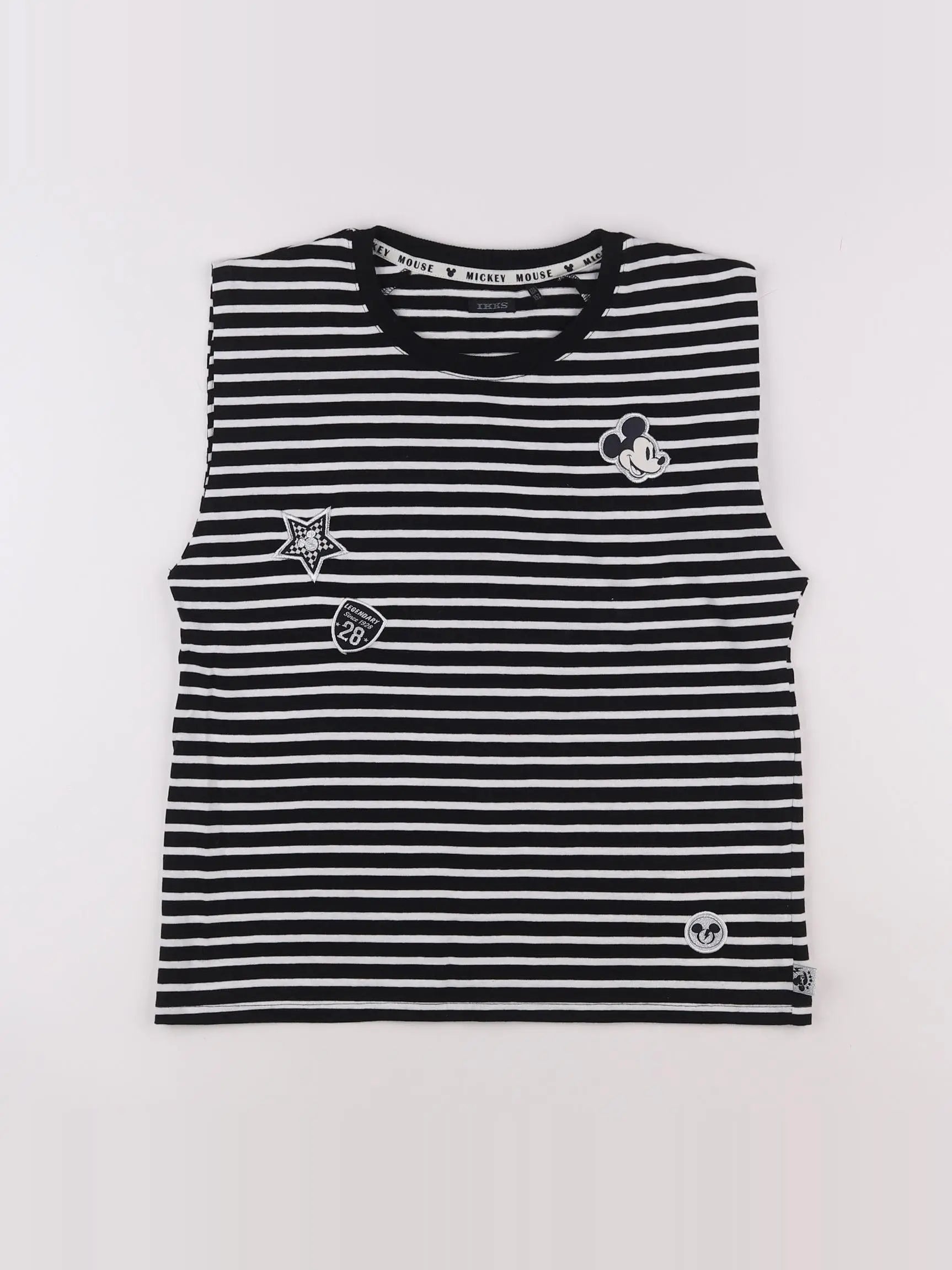 IKKS - débardeur blanc, noir - 12 ans