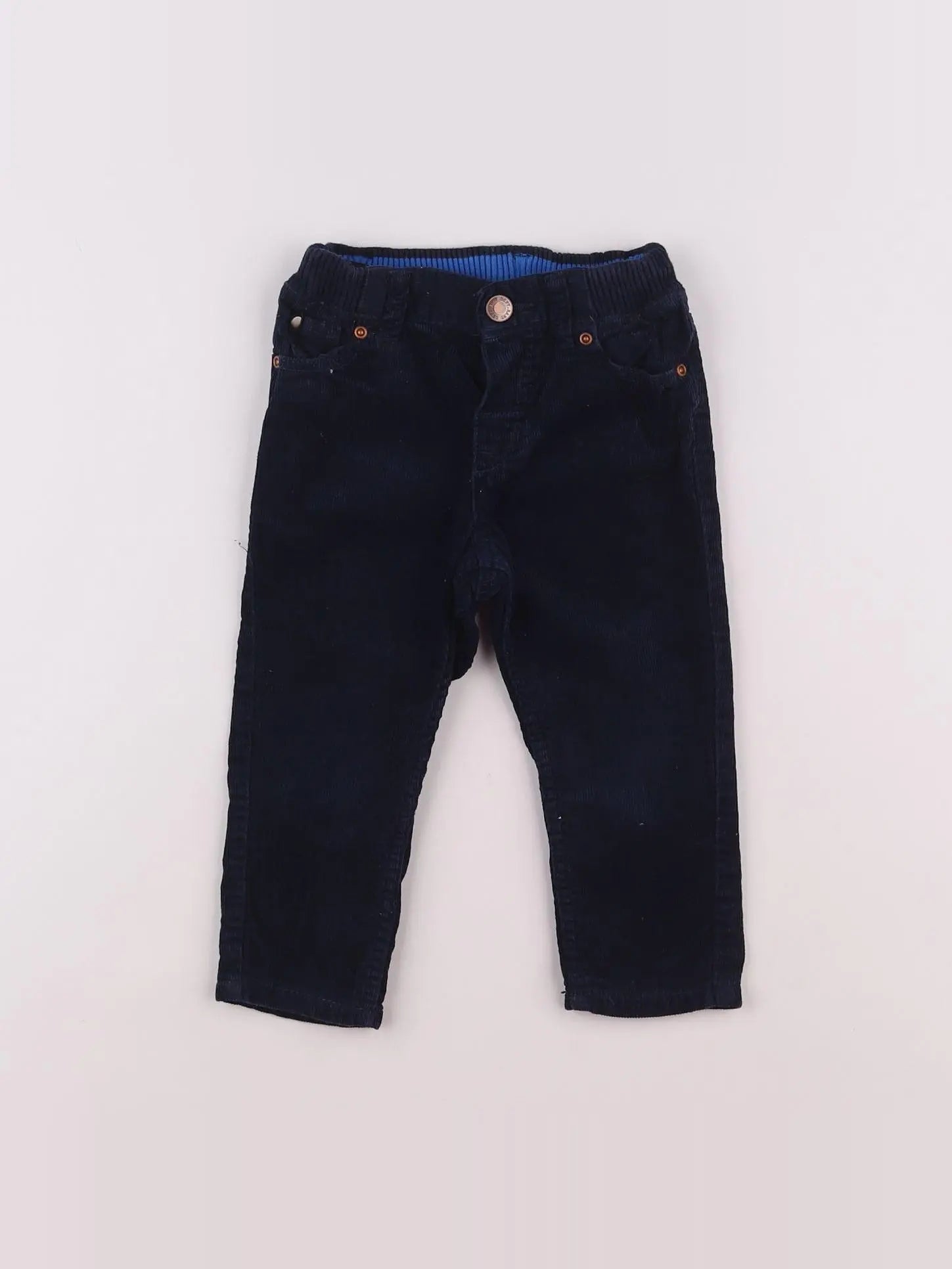 H&M - pantalon bleu - 9/12 mois