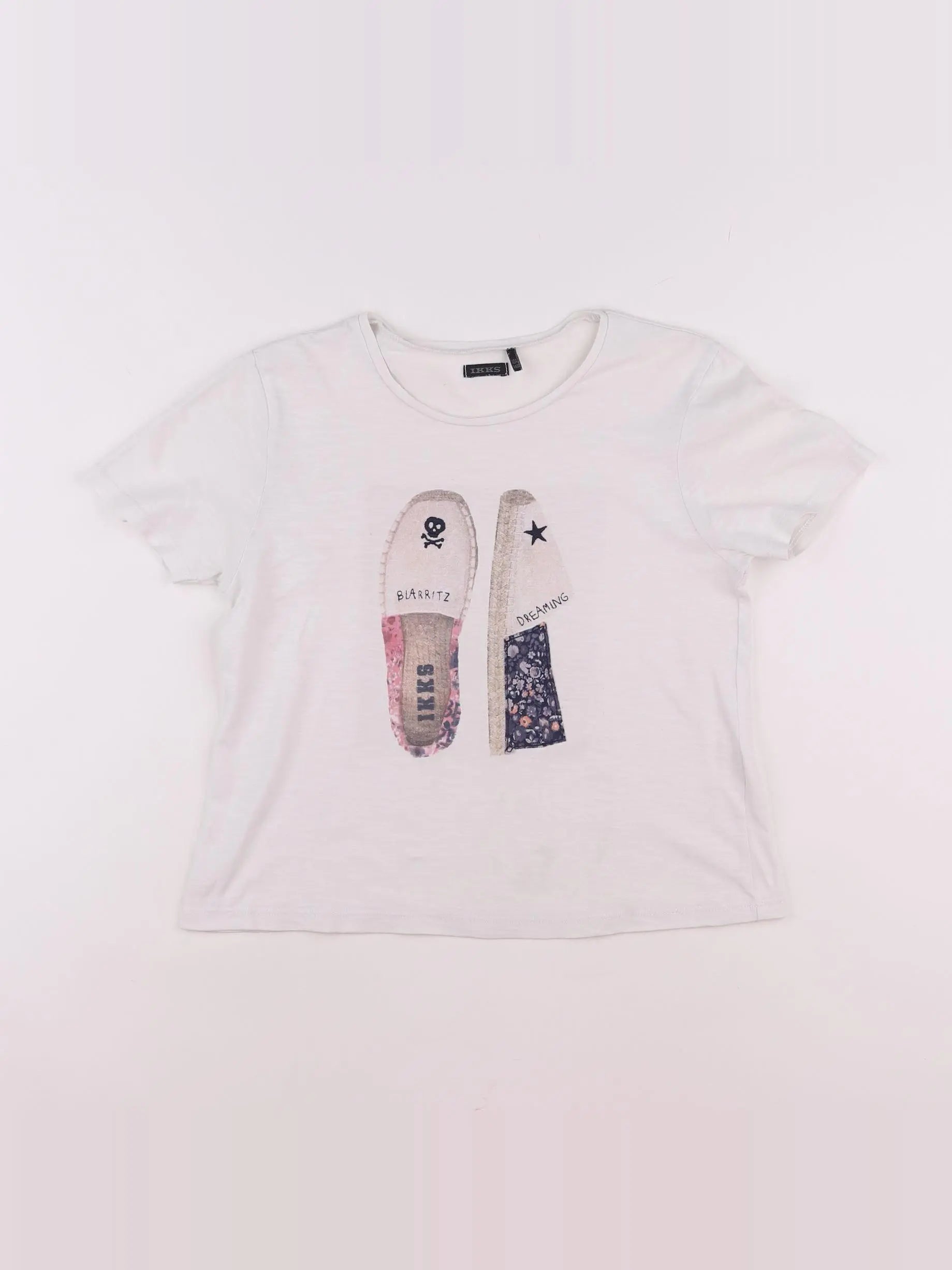 IKKS - tee-shirt blanc - 10 ans