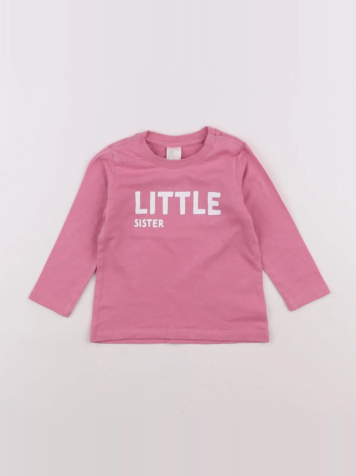 H&M - tee-shirt rose - 6/9 mois
