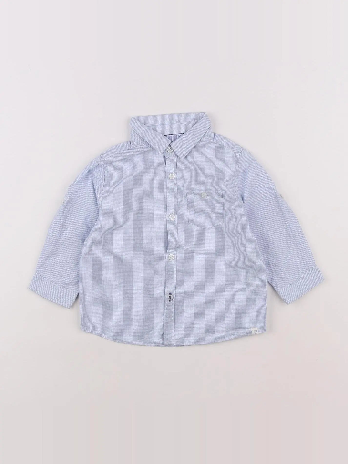 Zara - chemise bleu - 6/9 mois
