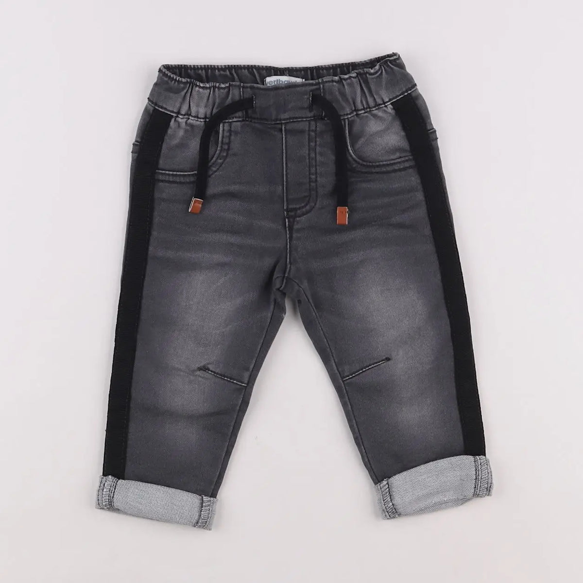 Vertbaudet - jean gris - 9 mois