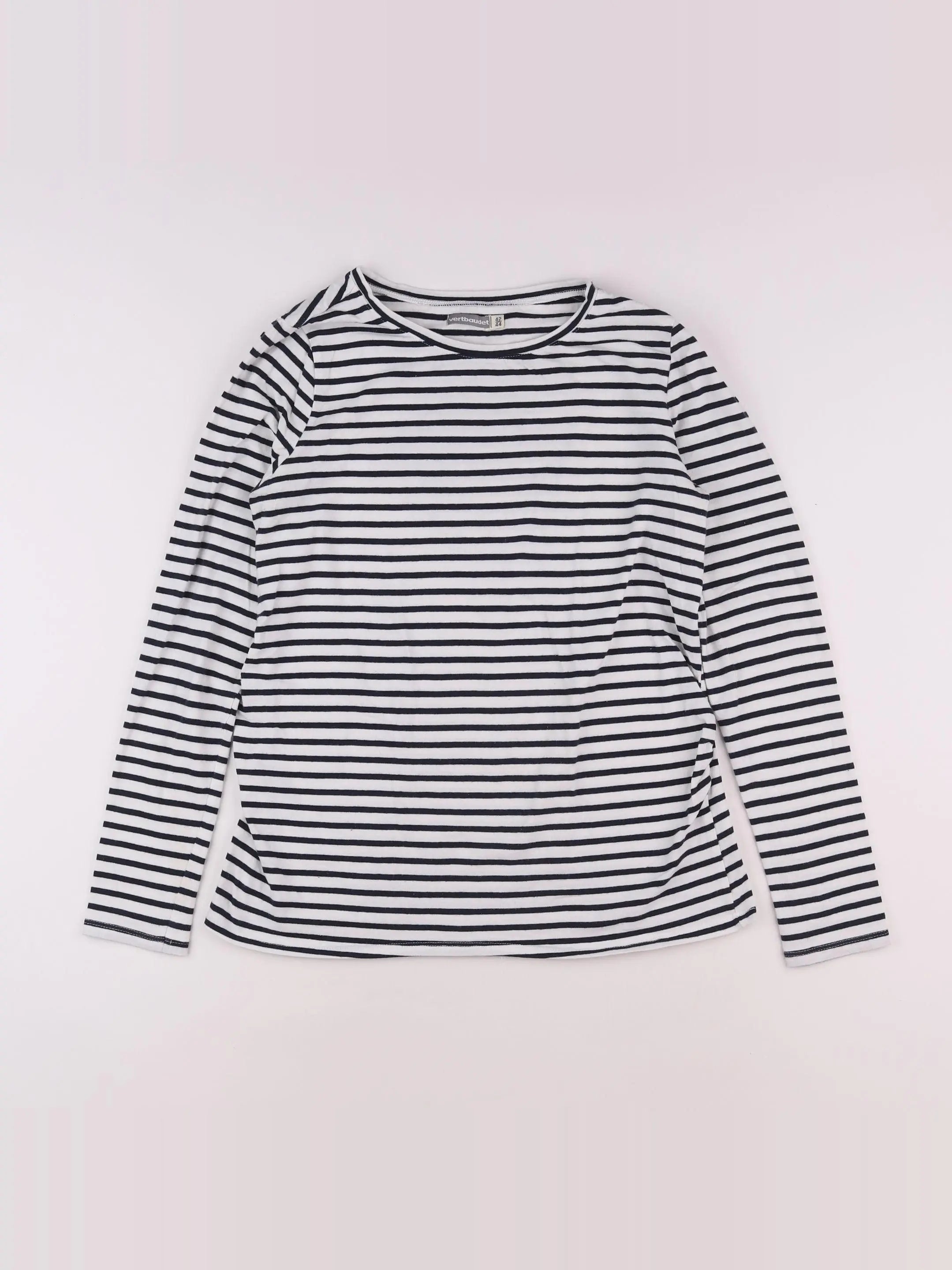 Vertbaudet - tee-shirt grossesse bleu, blanc - 42 à 44
