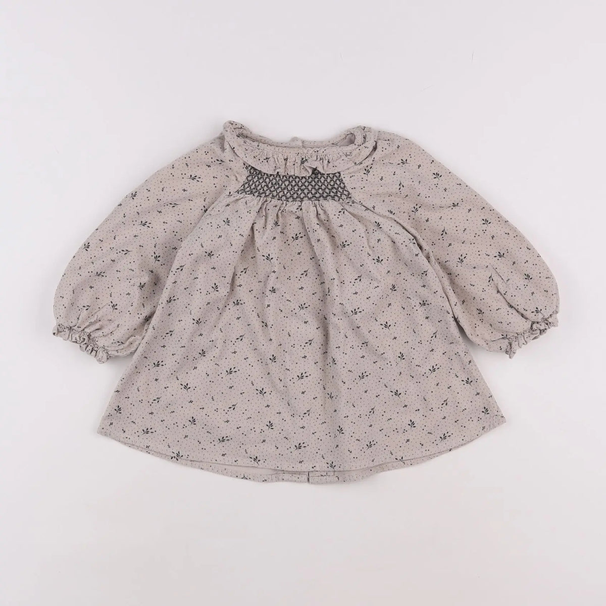 Vertbaudet - robe beige - 6 mois