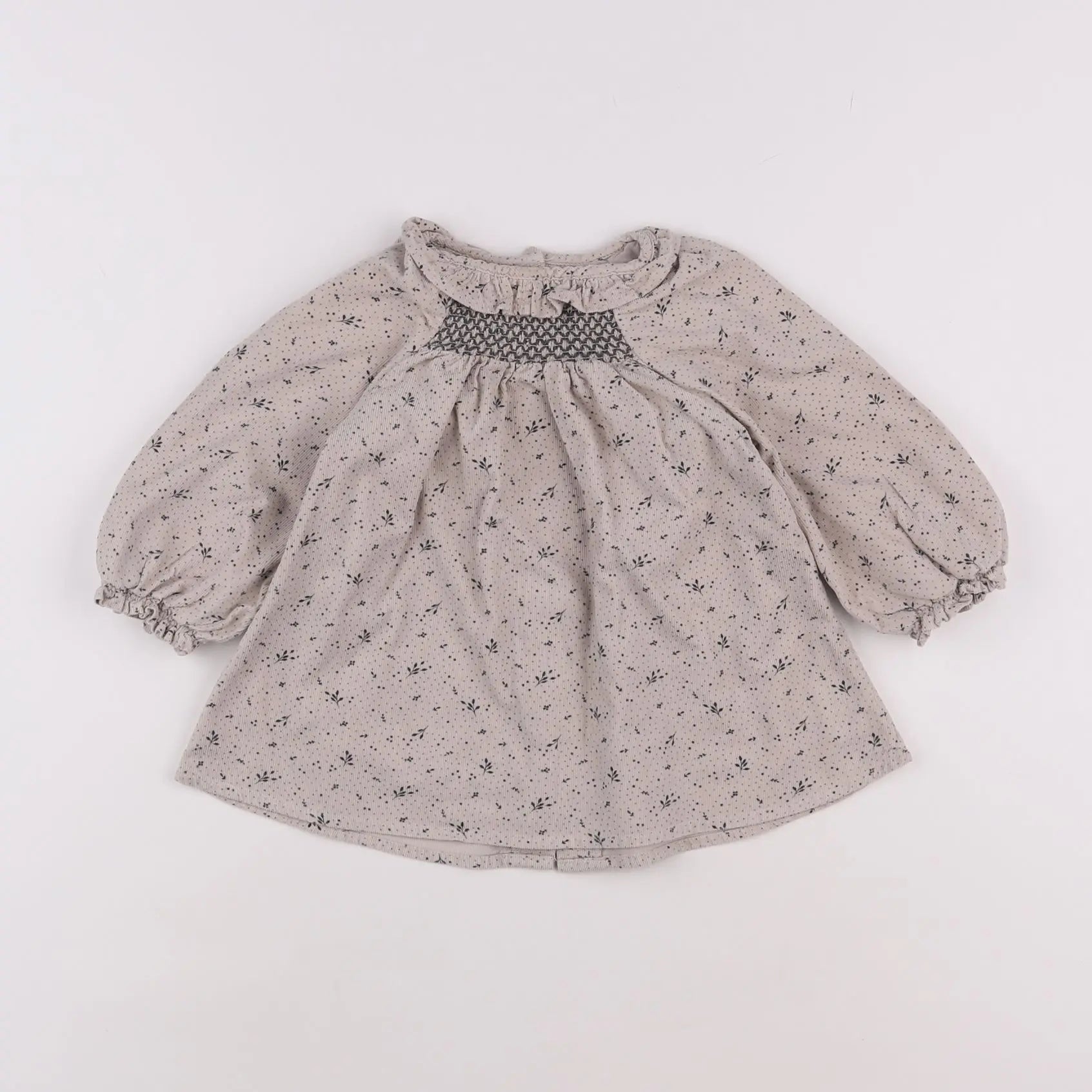 Vertbaudet - robe beige - 6 mois