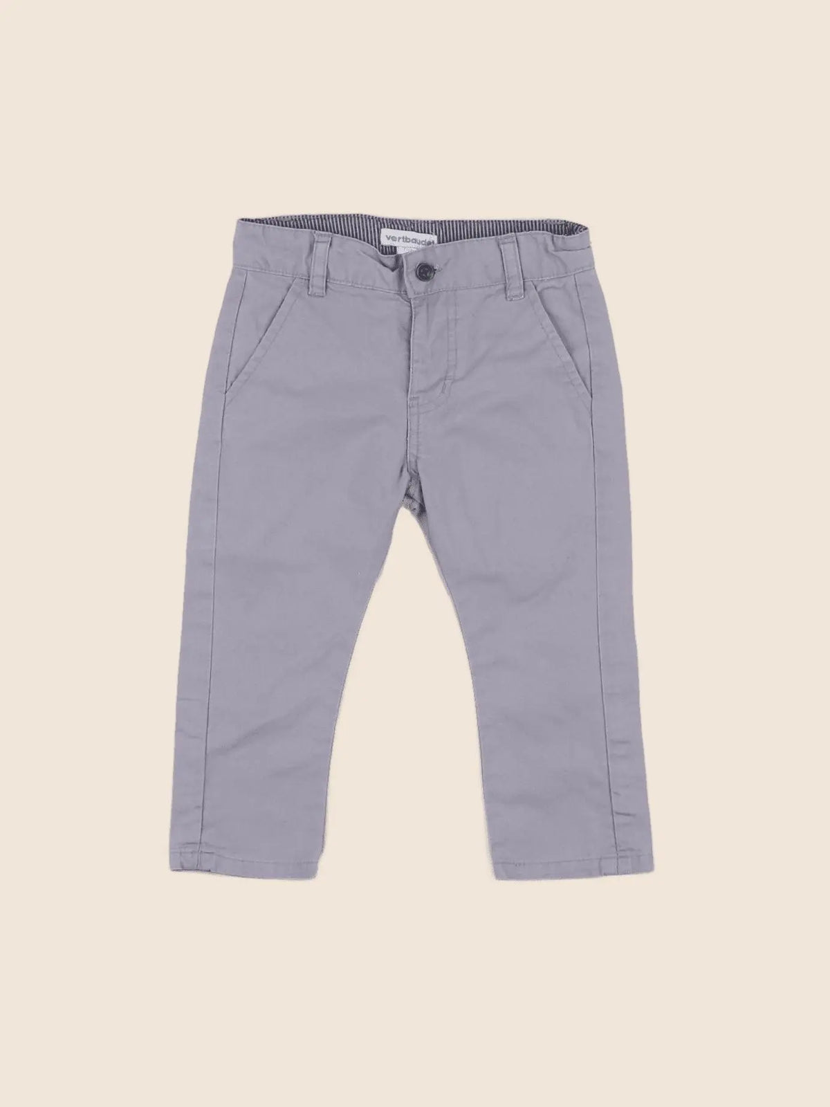 Vertbaudet - pantalon gris - 9 mois