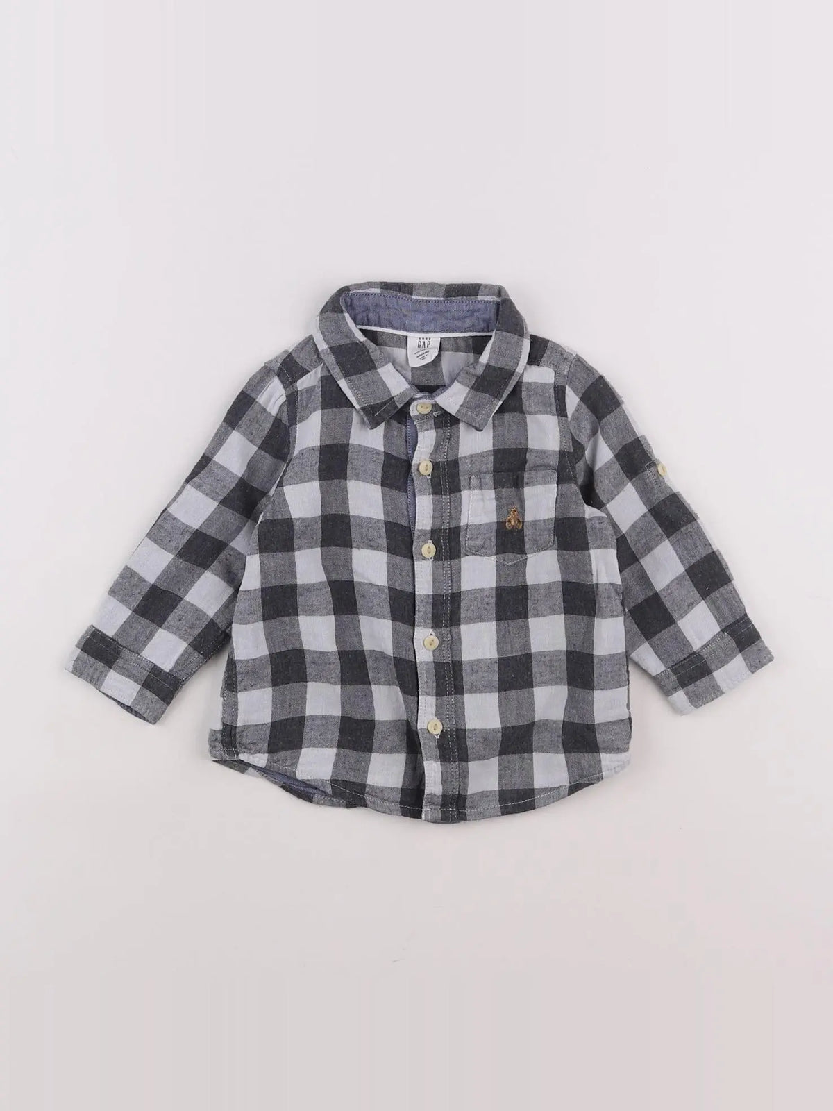 GAP - chemise bleu - 6/12 mois