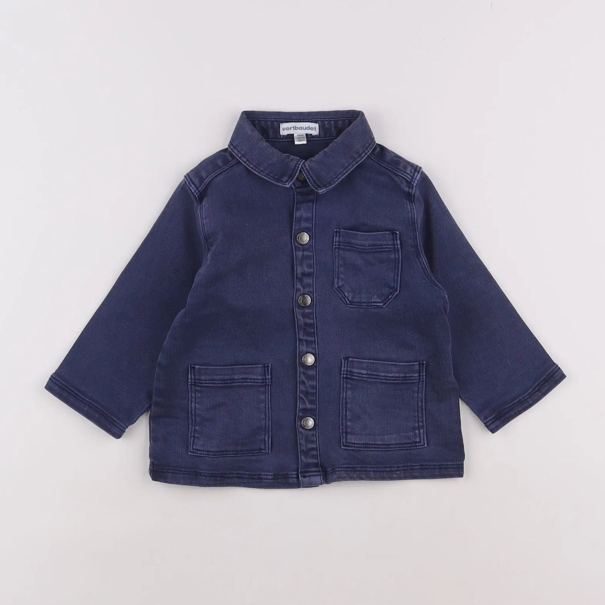 Vertbaudet - chemise bleu - 12 mois