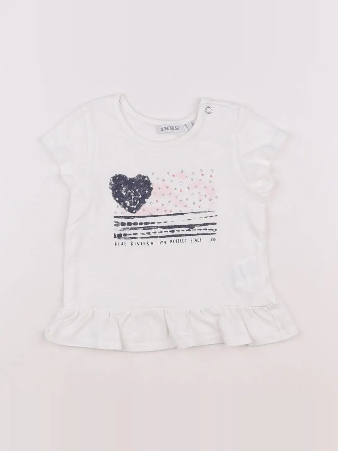 IKKS - tee-shirt blanc - 12 mois