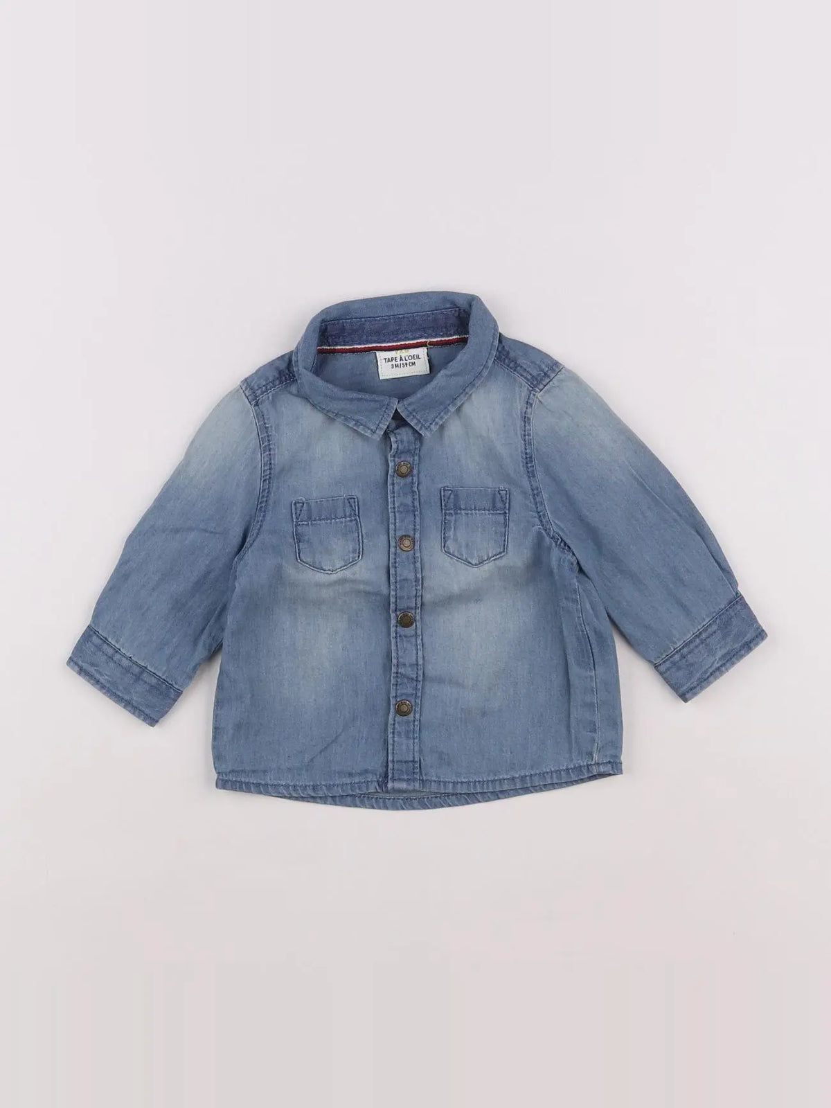 Tape à l'oeil - chemise bleu - 3 mois