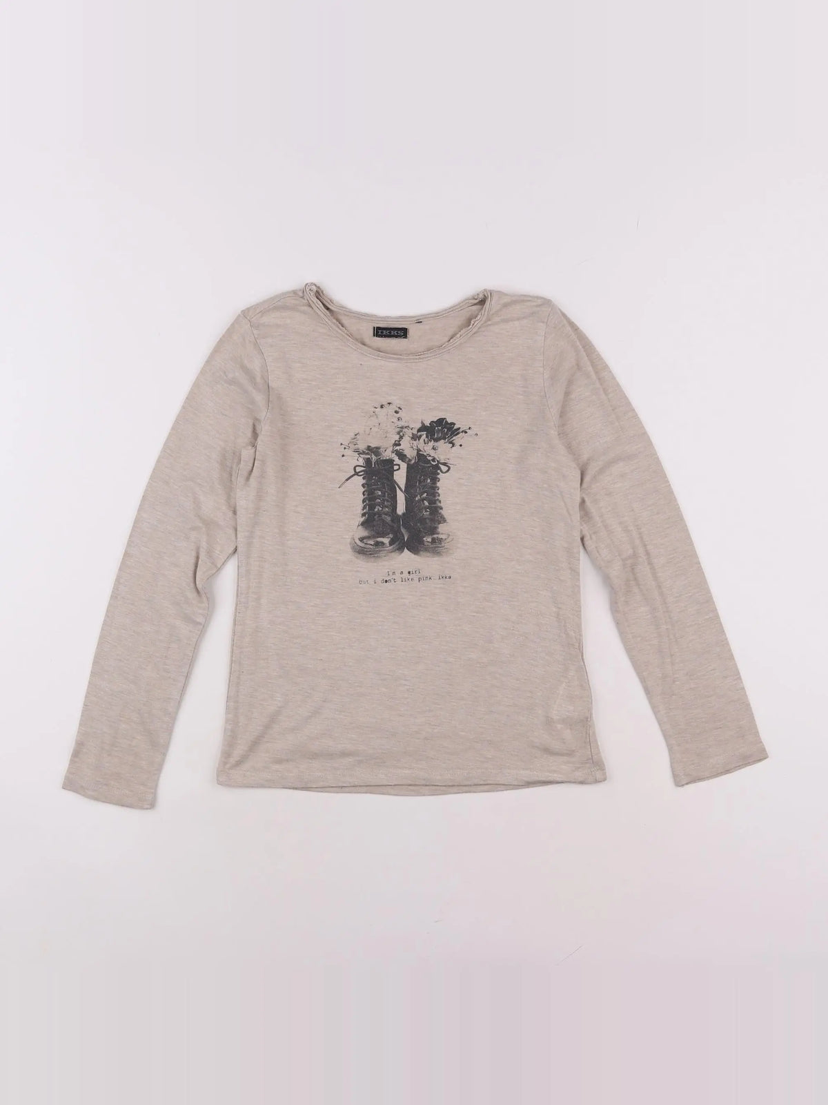 IKKS - tee-shirt beige - 8 ans