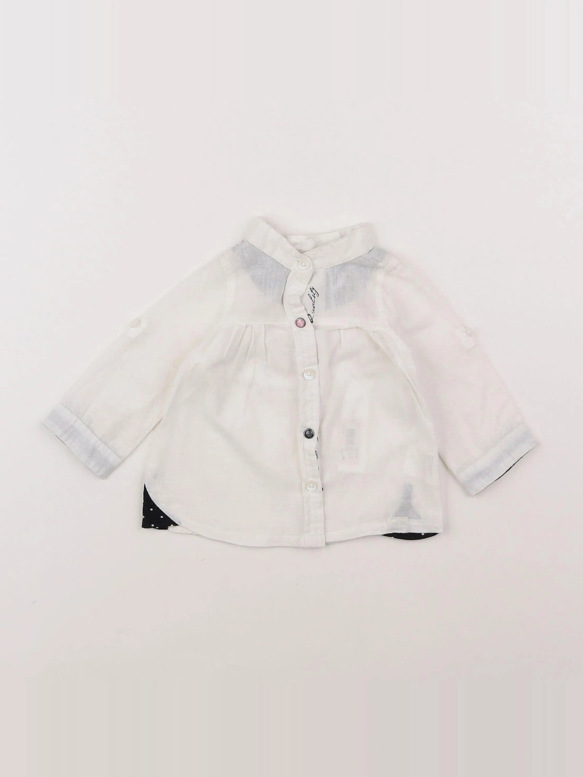 IKKS - chemise imprimé au dos blanc - 3 mois