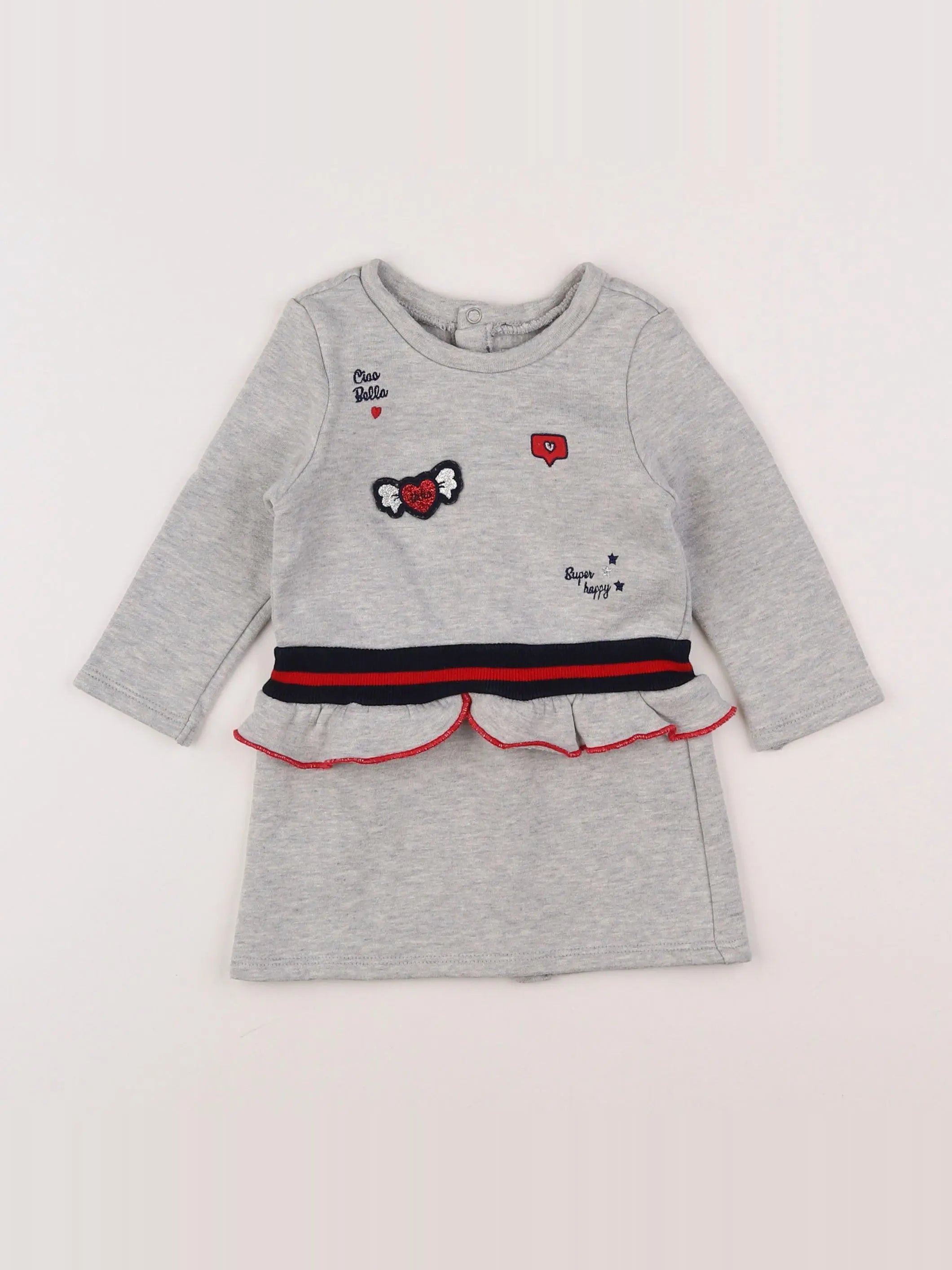 IKKS - robe gris - 12 mois