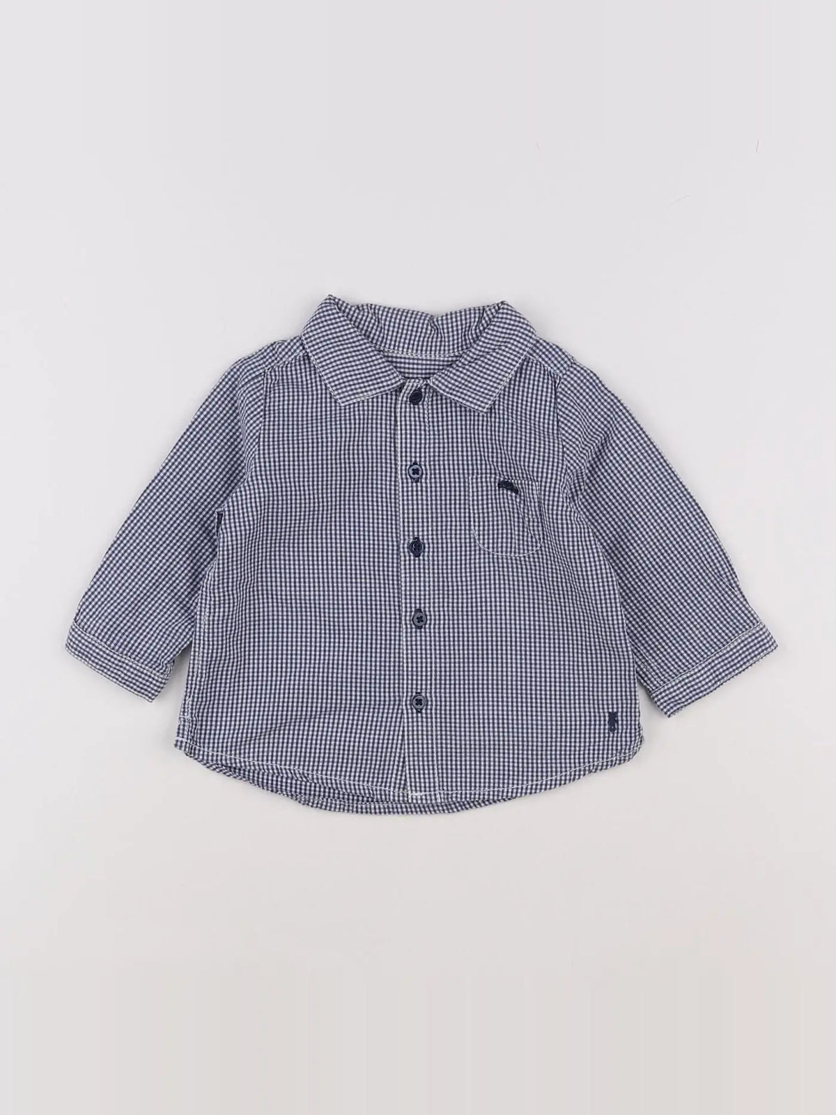 Natalys - chemise bleu - 9 mois