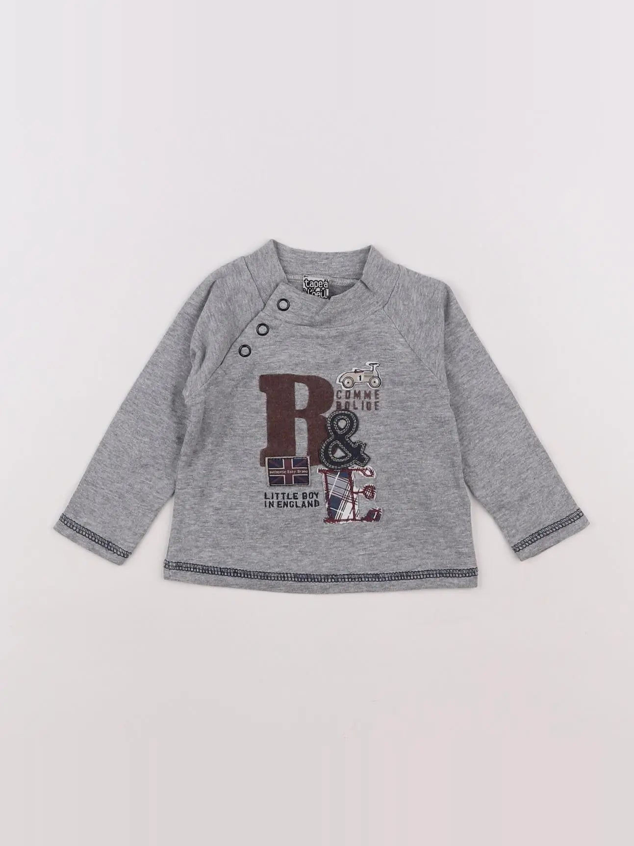 Tape à l'oeil - tee-shirt gris - 6 mois