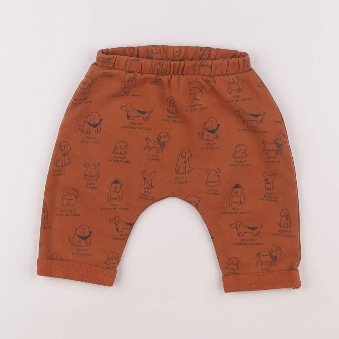 Vertbaudet - sarouel marron - 6 mois