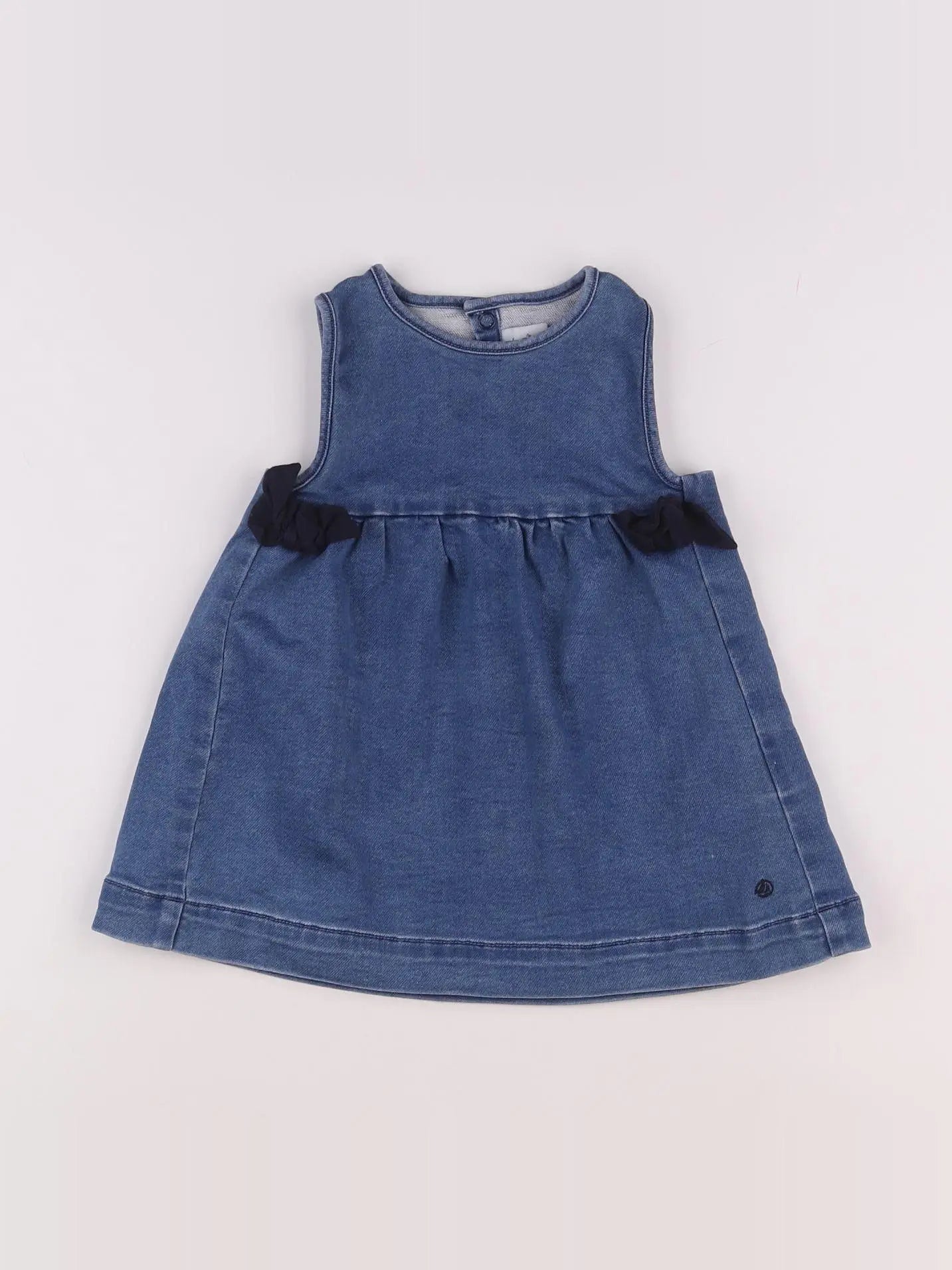 Petit Bateau - robe bleu - 12 mois