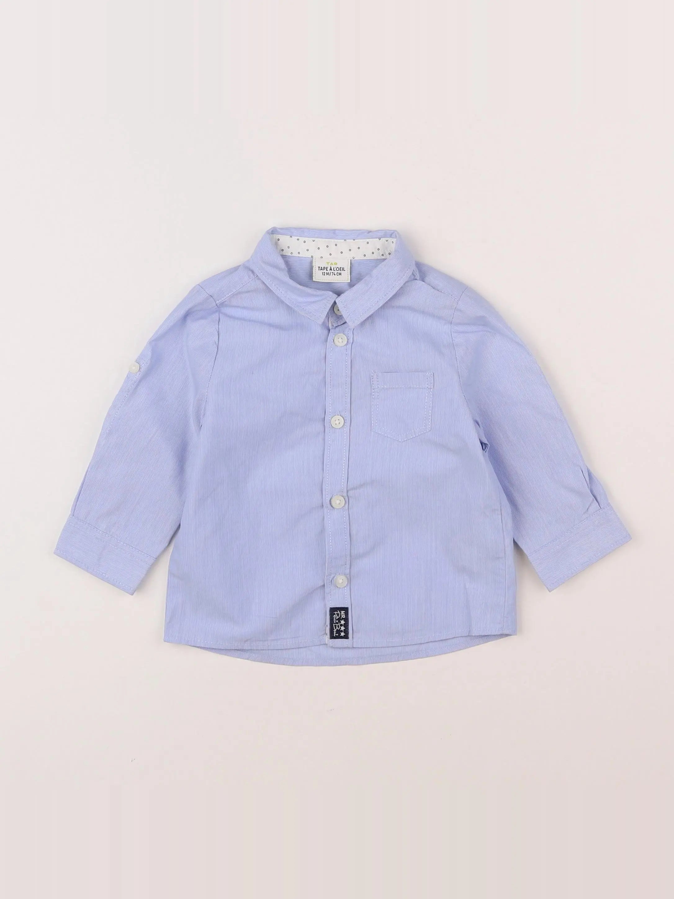 Tape à l'oeil - chemise bleu - 12 mois