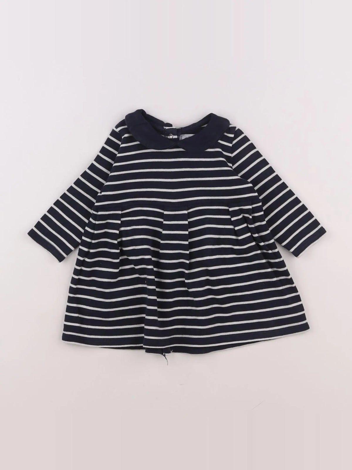 Petit Bateau - robe bleu - 12 mois