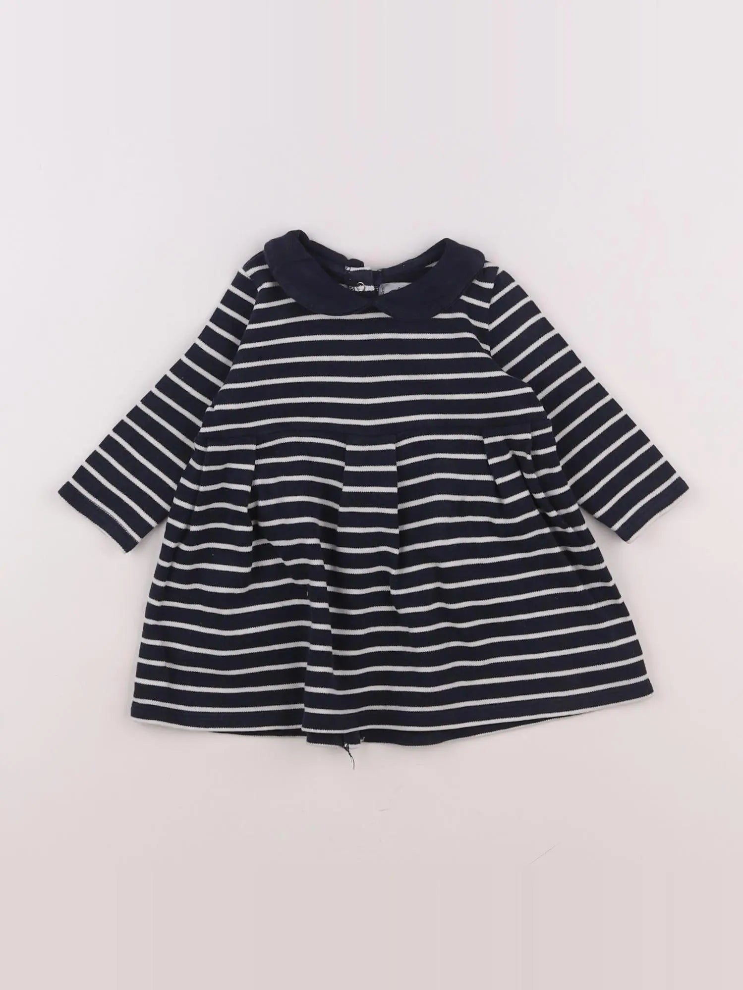 Petit Bateau - robe bleu - 12 mois