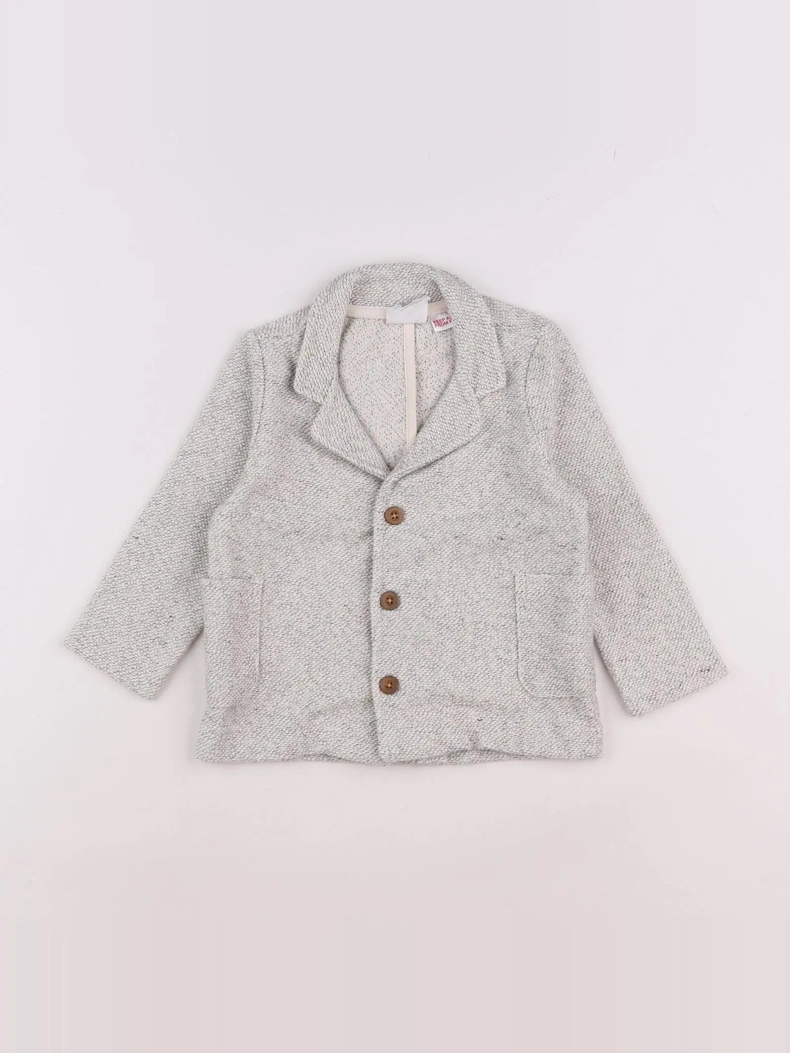 Zara - gilet gris - 12/18 mois