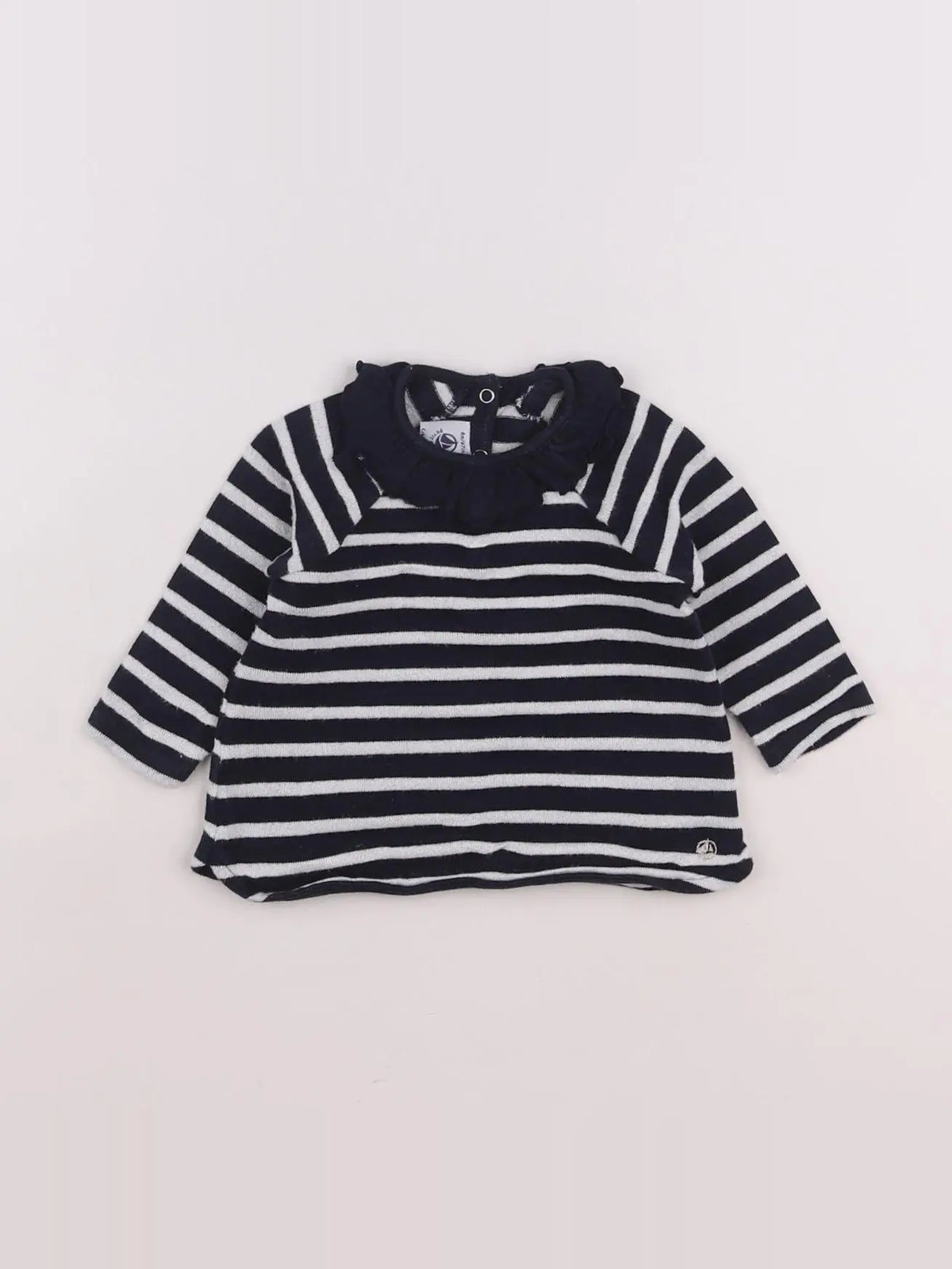 Petit Bateau - robe bleu, argent - 6 mois