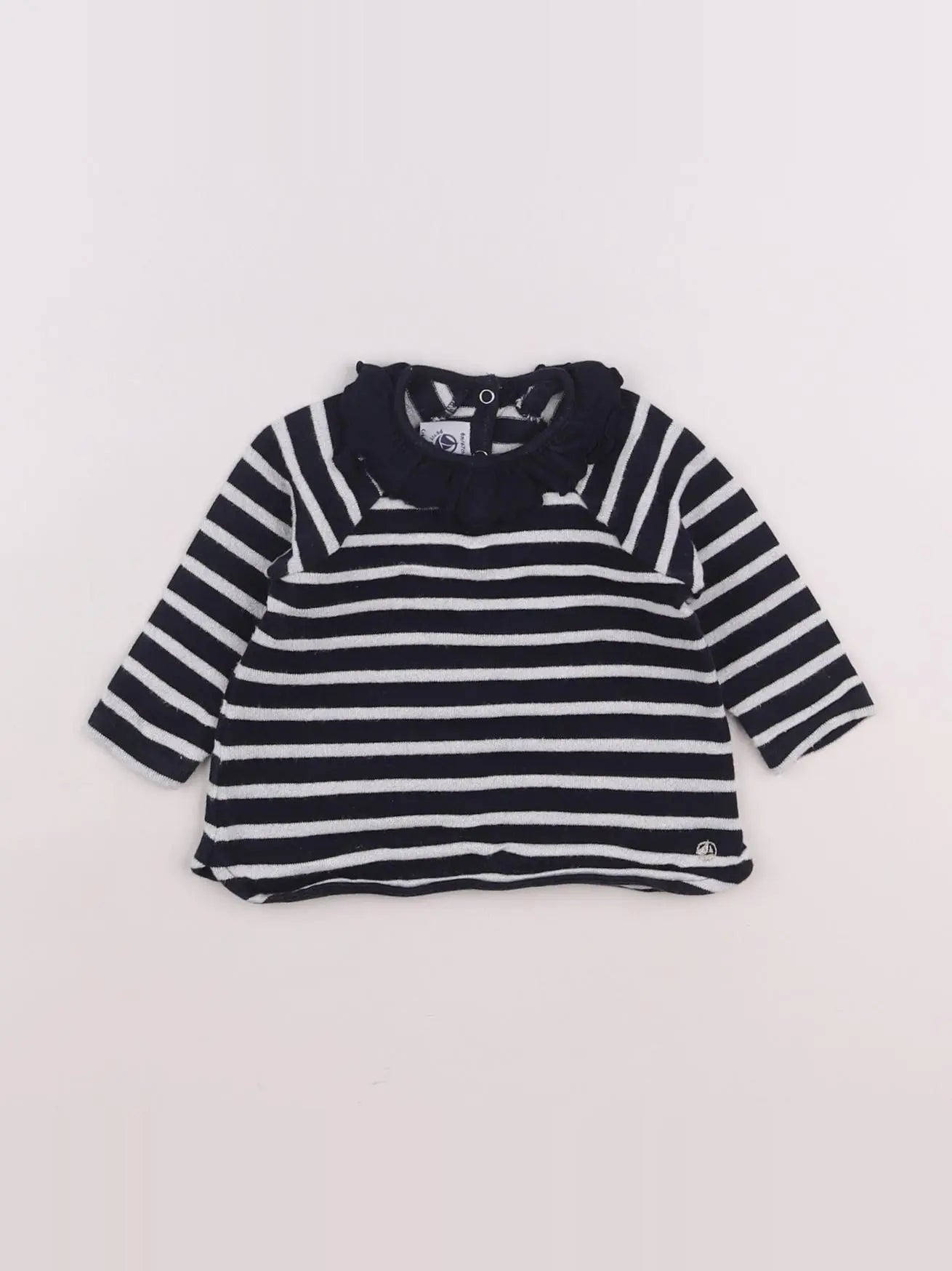Petit Bateau - robe bleu, argent - 6 mois