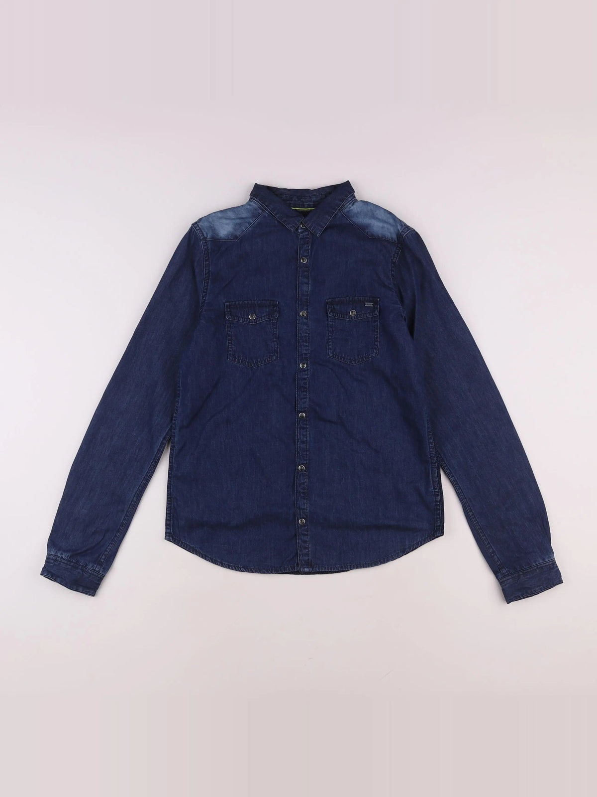 IKKS - chemise imprimé au dos bleu - 14 ans