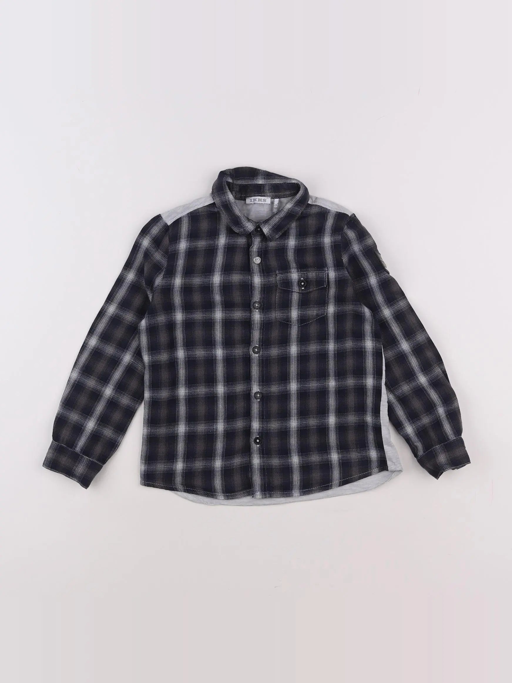 IKKS - chemise bleu, gris - 3 ans