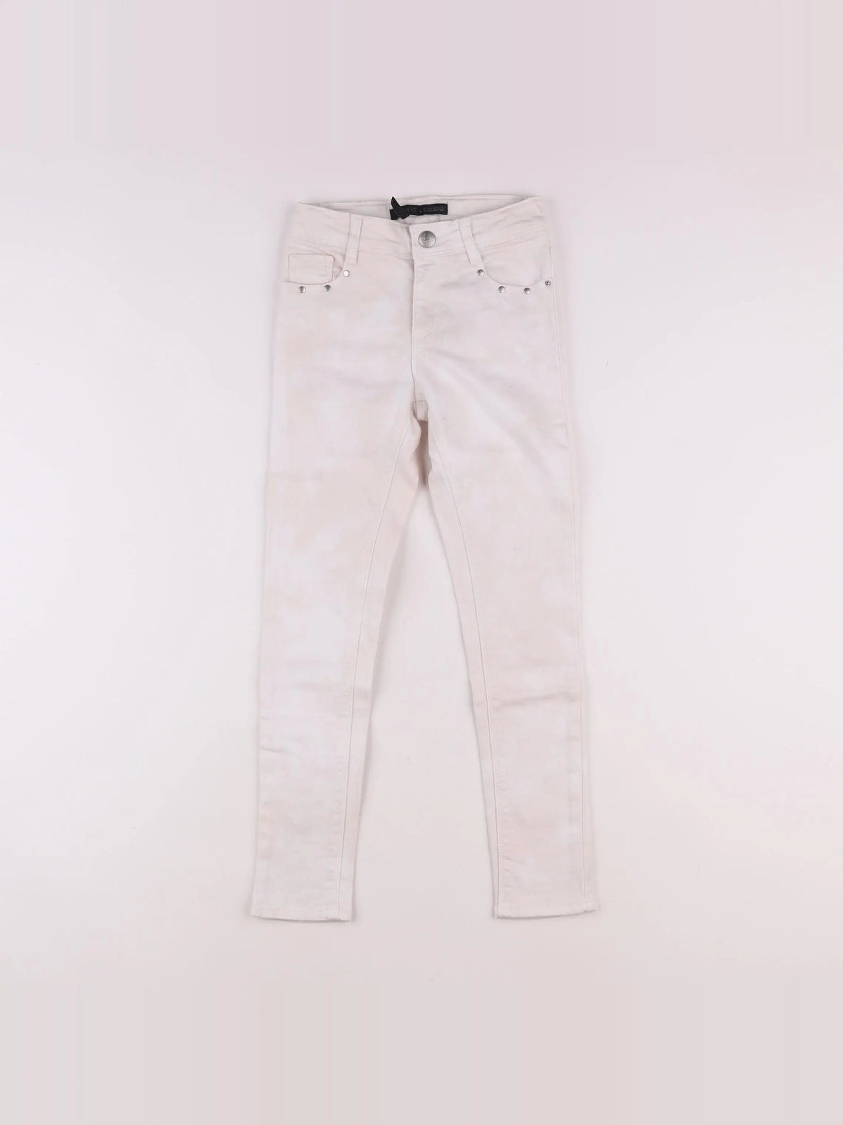 IKKS - jean blanc, rose - 8 ans