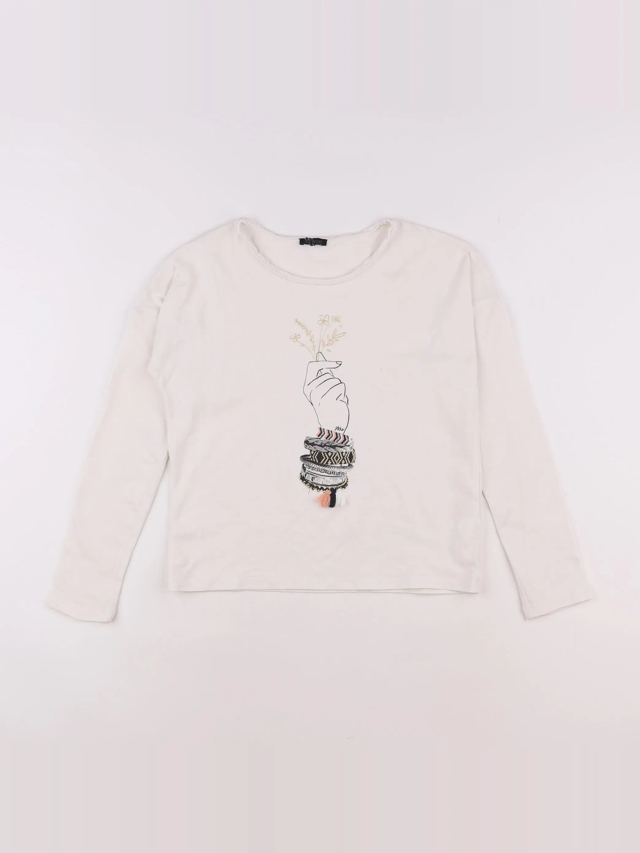 IKKS - tee-shirt blanc - 10 ans
