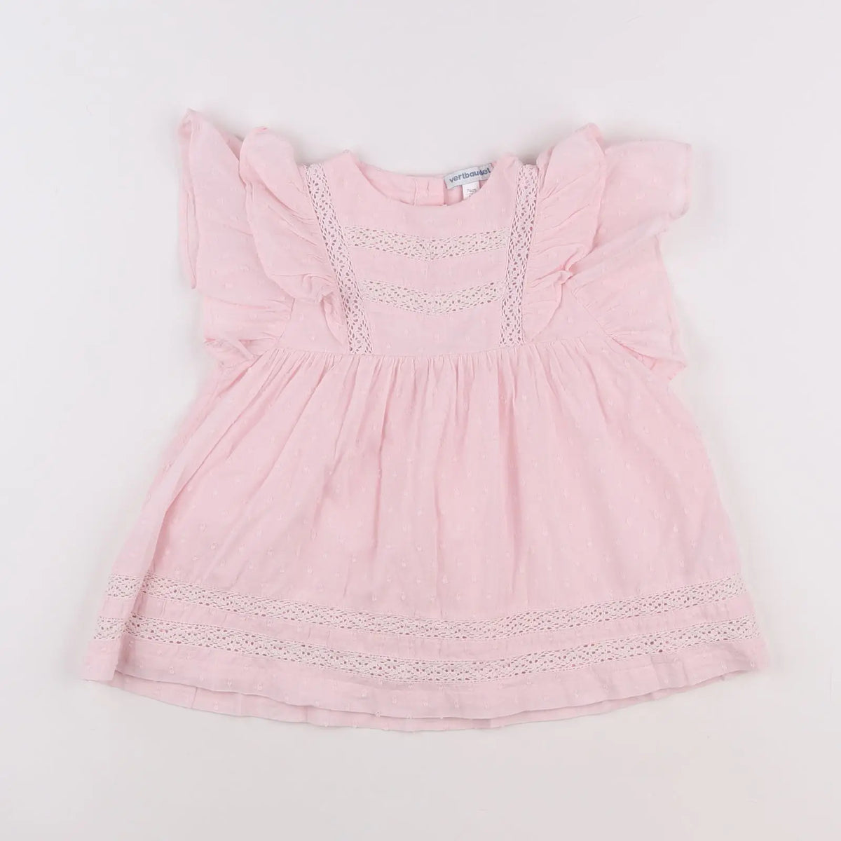 Vertbaudet - robe rose - 12 mois