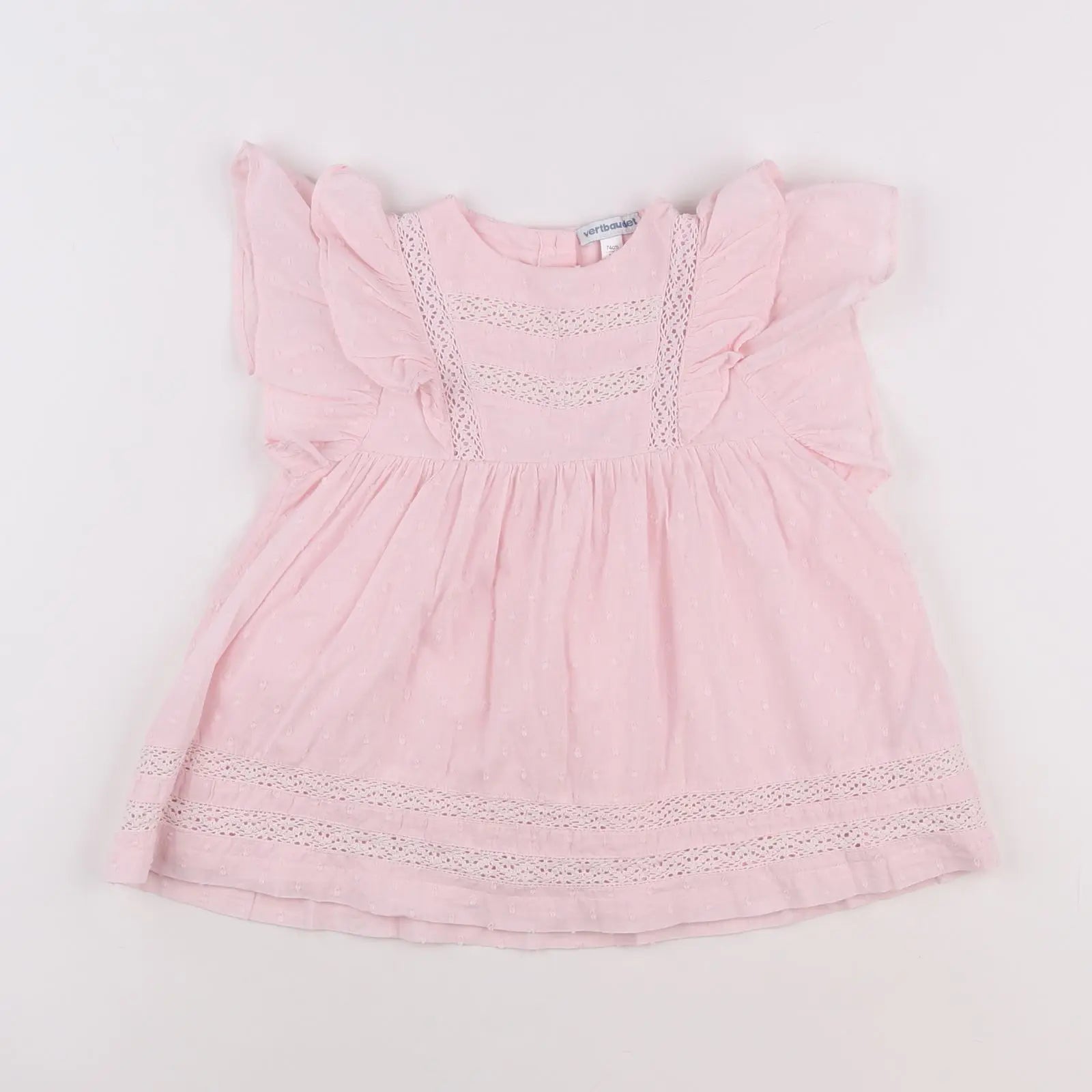 Vertbaudet - robe rose - 12 mois
