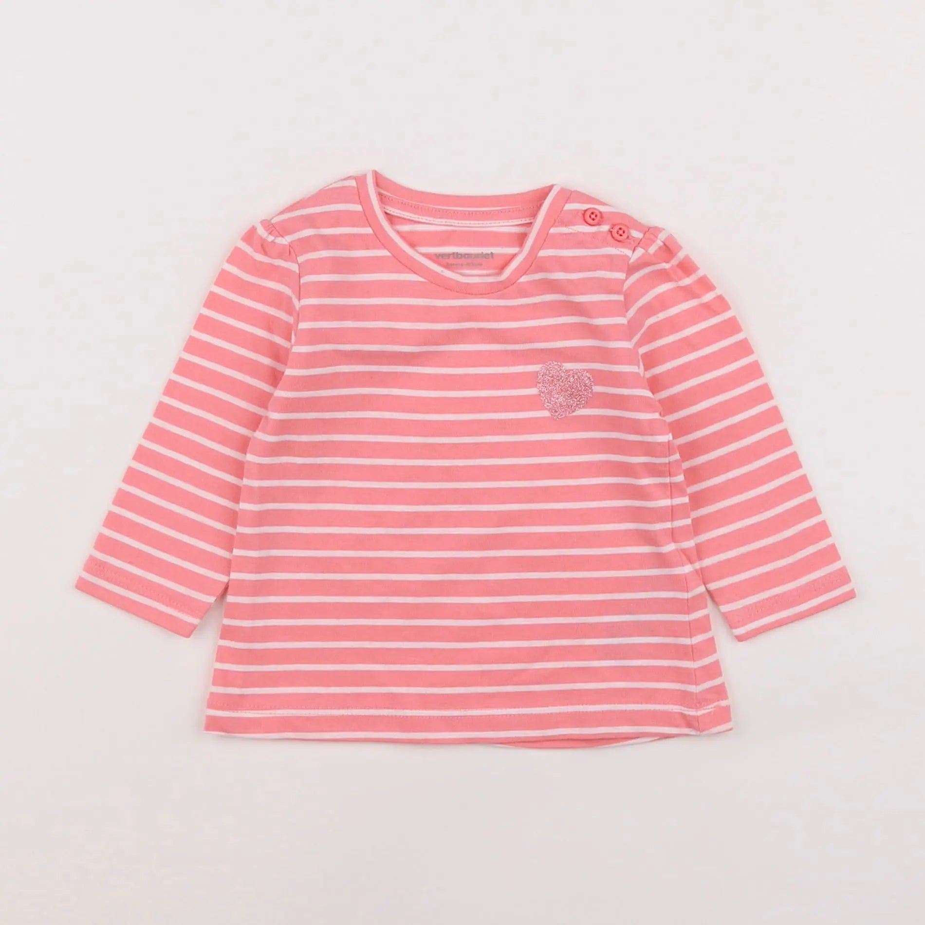 Vertbaudet - tee-shirt rose - 3 mois